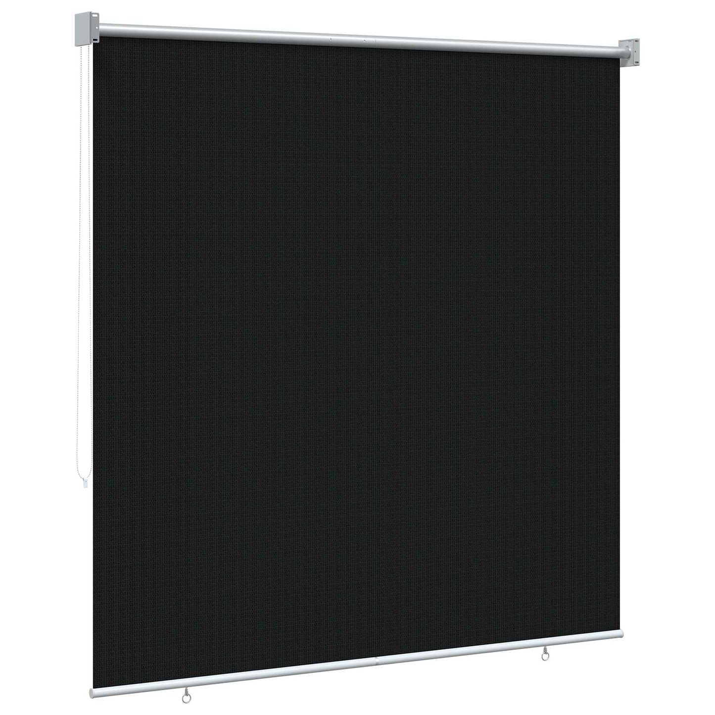 Utendørs Rullegardin 90% UV-blokk Svart 140 x 140 cm HDPE