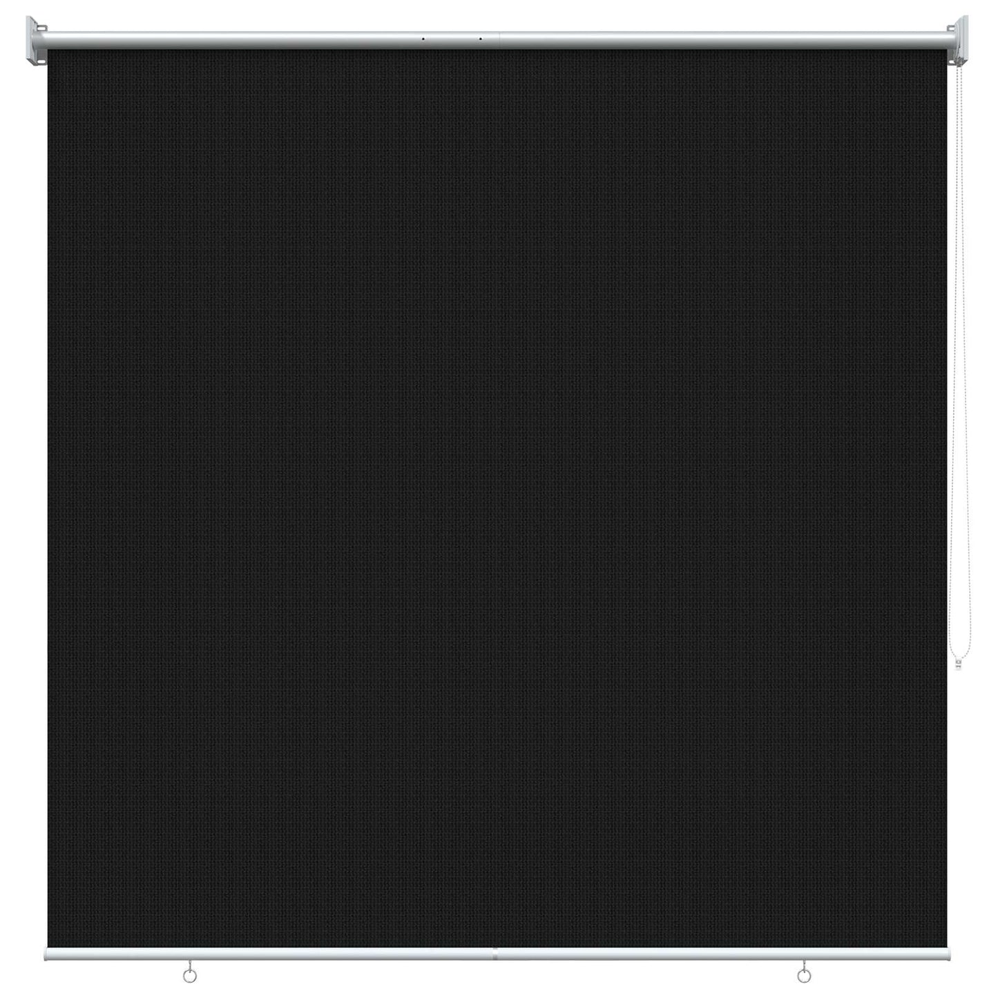 Utendørs Rullegardin 90% UV-blokk Svart 140 x 140 cm HDPE