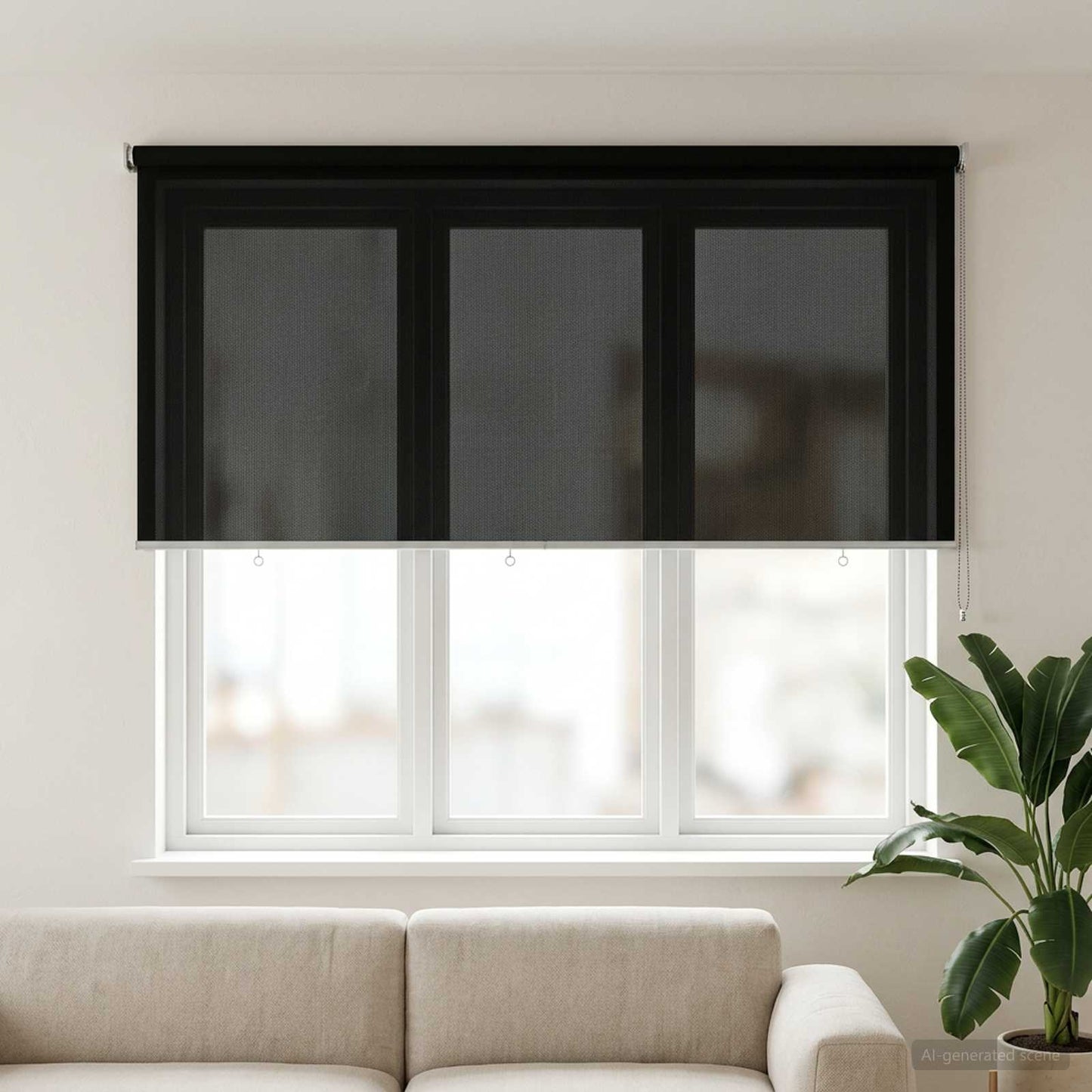 Utendørs Rullegardin 90% UV-blokk Svart 200 x 140 cm HDPE