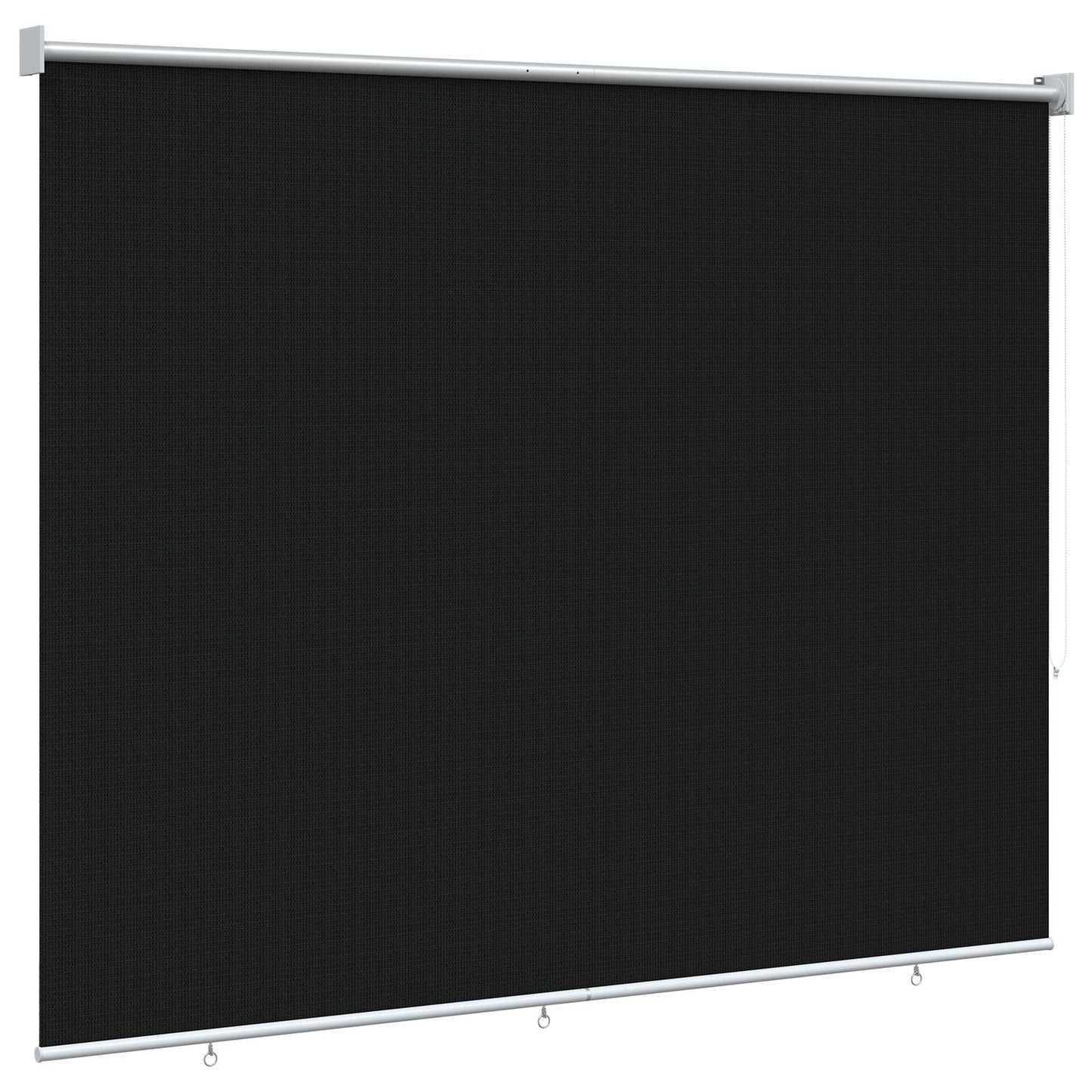 Utendørs Rullegardin 90% UV-blokk Svart 200 x 140 cm HDPE