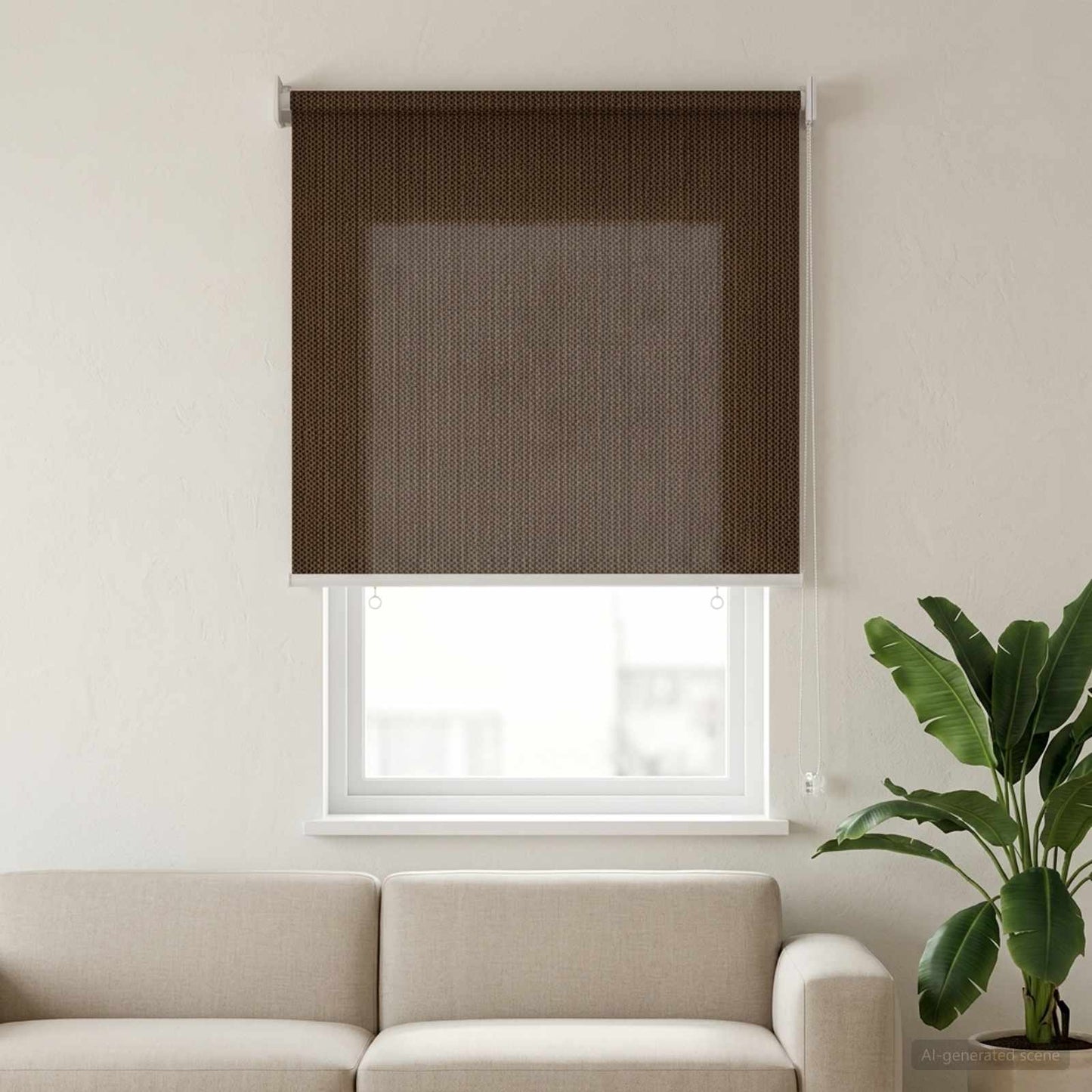 Utendørs Rullegardin 90% UV-blokk Brun 60 x 140 cm HDPE