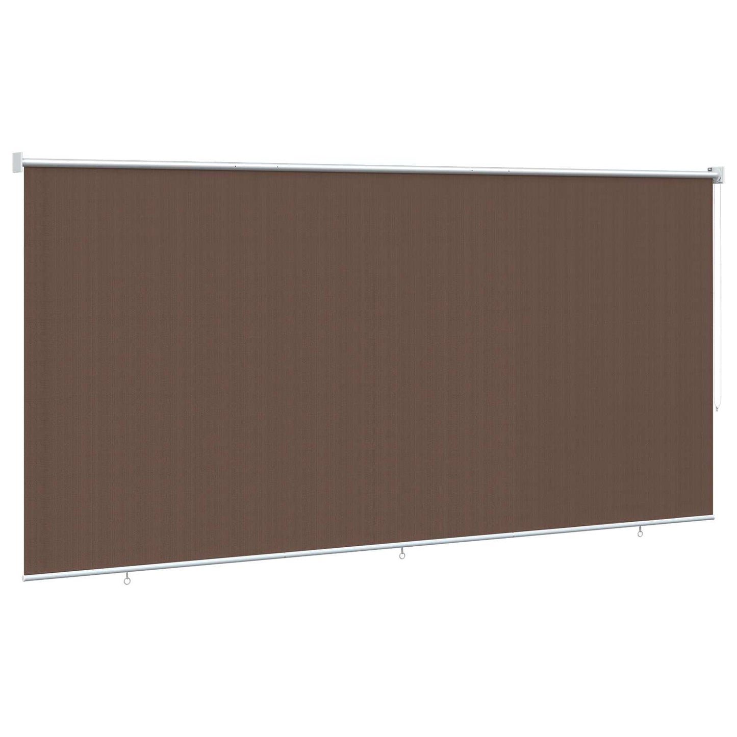 Utendørs Rullegardin 90% UV-blokk Gråbrun 350 x 230 cm HDPE