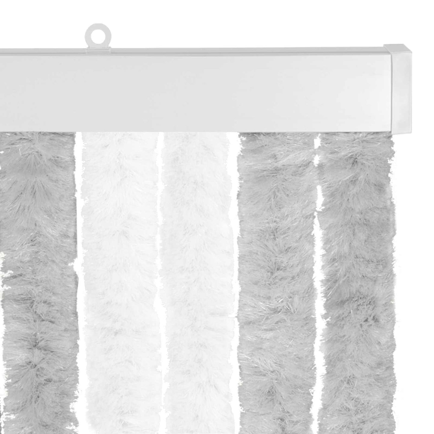 Insektgardin Chenille Lys Grå og Hvit 56 x 200 cm 100% PP