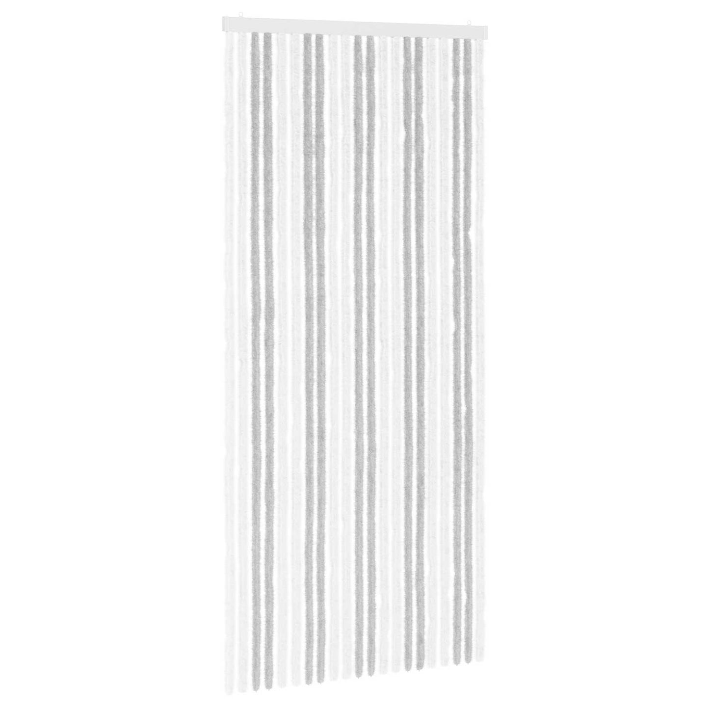 Insektgardin Chenille Lys Grå og Hvit 90 x 200 cm 100% PP