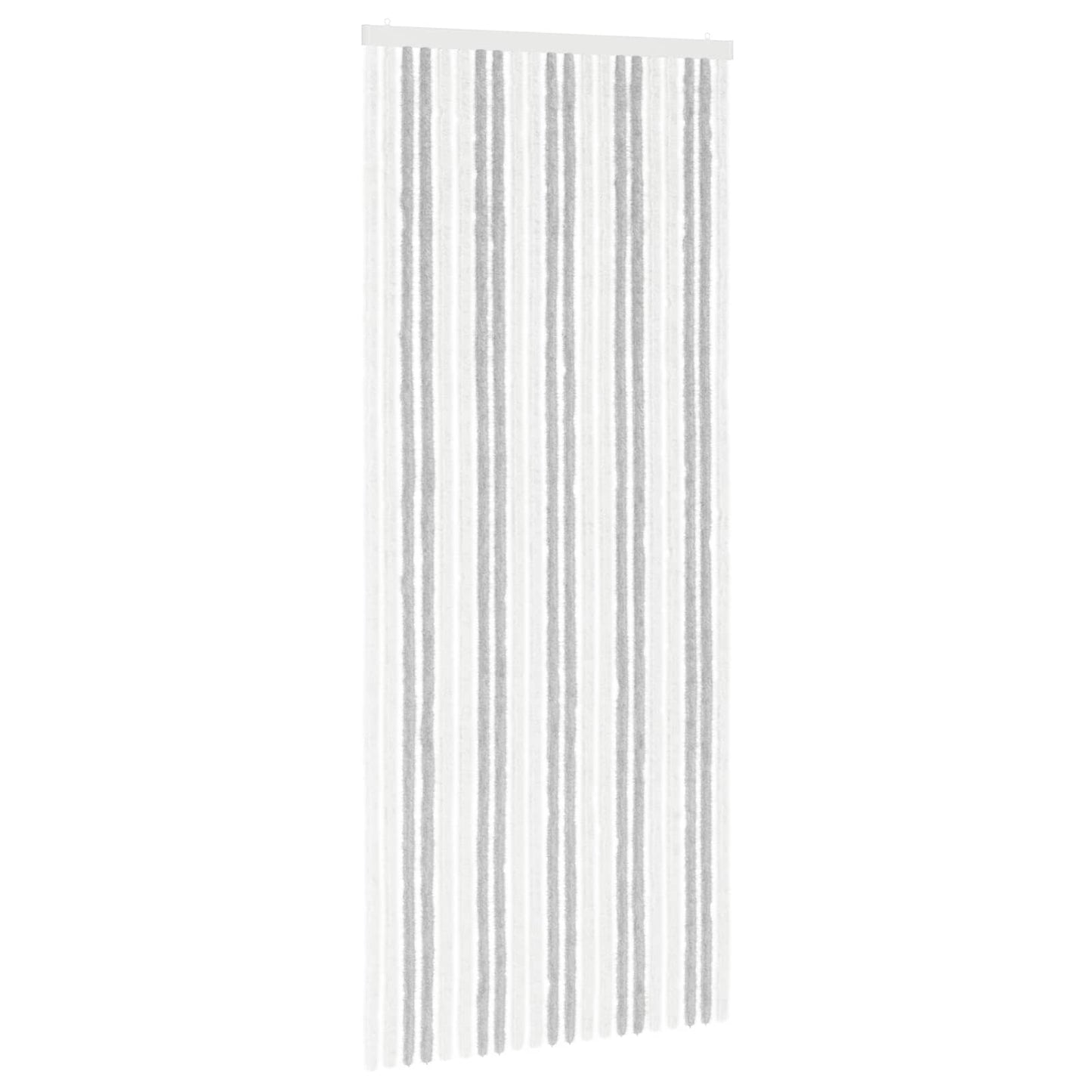 Insektgardin Chenille Lys Grå og Hvit 90 x 220 cm 100% PP