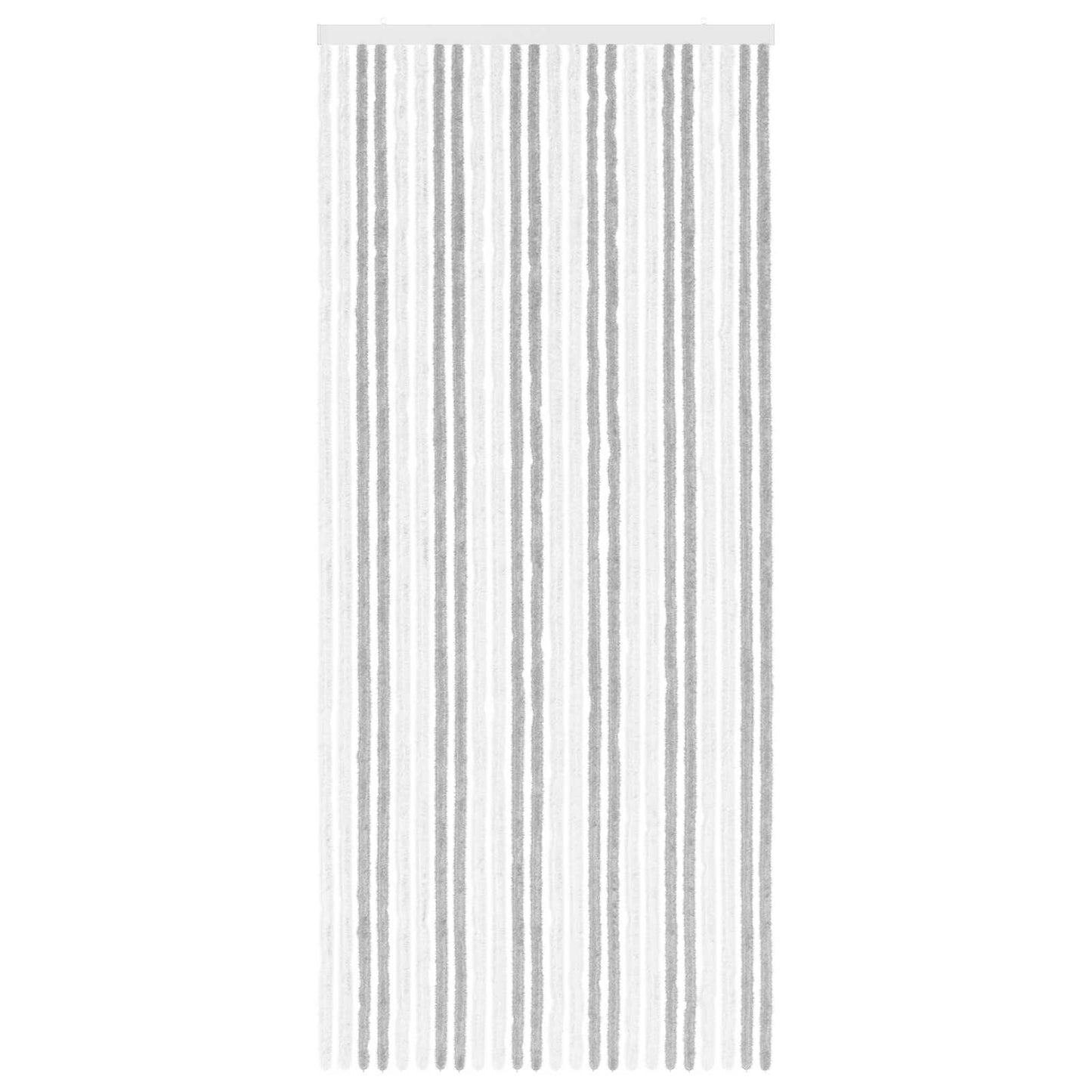 Insektgardin Chenille Lys Grå og Hvit 100 x 230 cm 100% PP