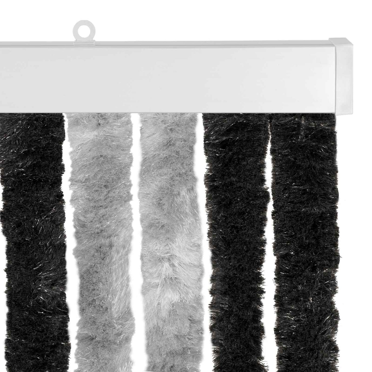 Insektgardin Chenille Grå og svart 90 x 220 cm 100% PP