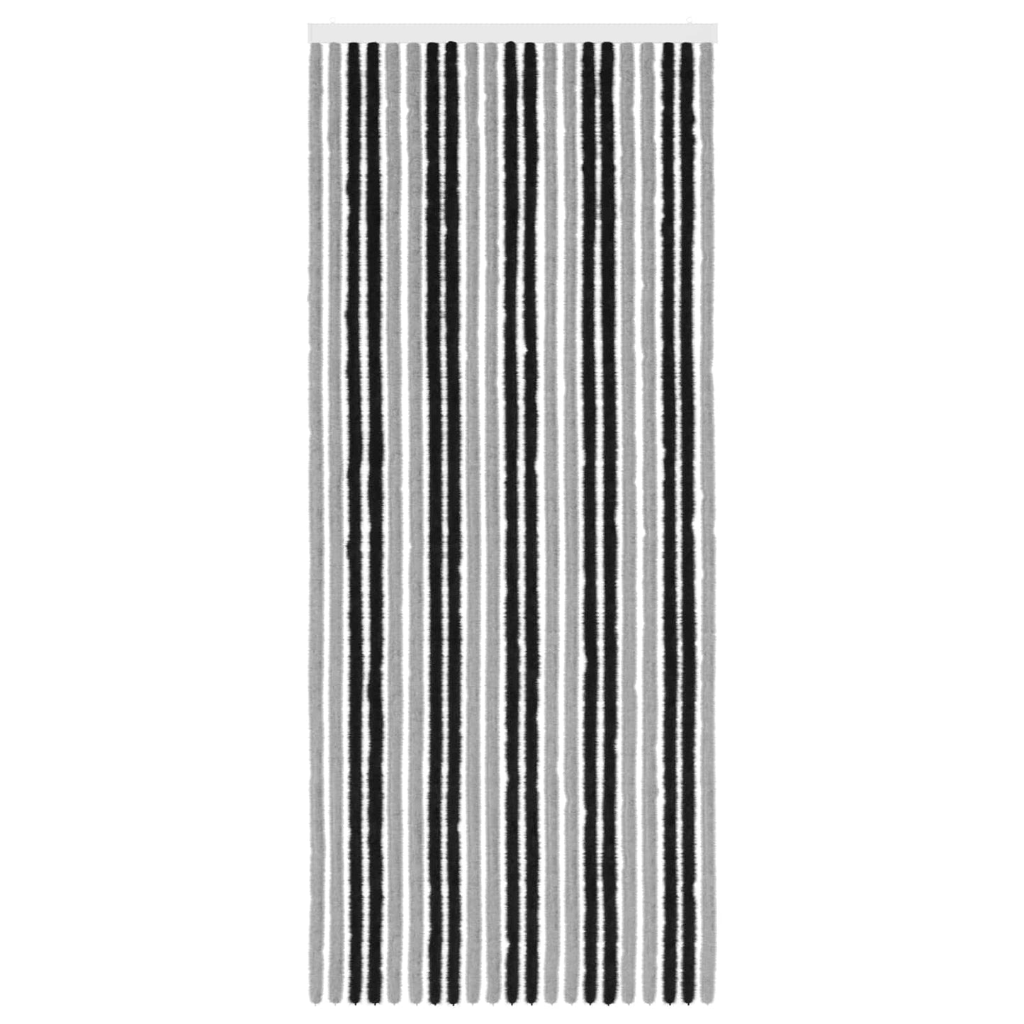 Insektgardin Chenille Grå og svart 90 x 220 cm 100% PP