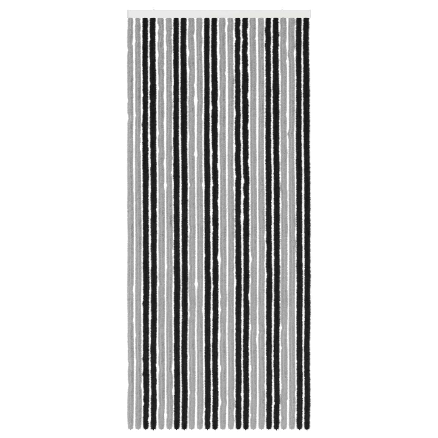 Insektgardin Chenille Grå og svart 100 x 230 cm 100% PP