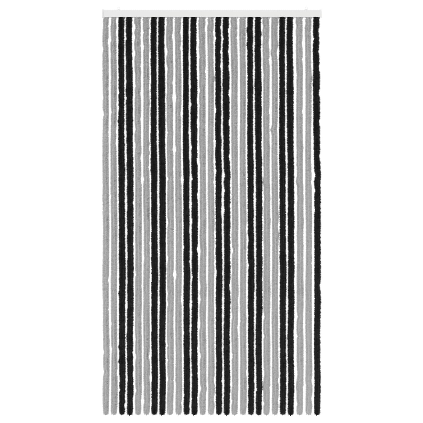 Insektgardin Chenille Grå og svart 118 x 220 cm 100% PP