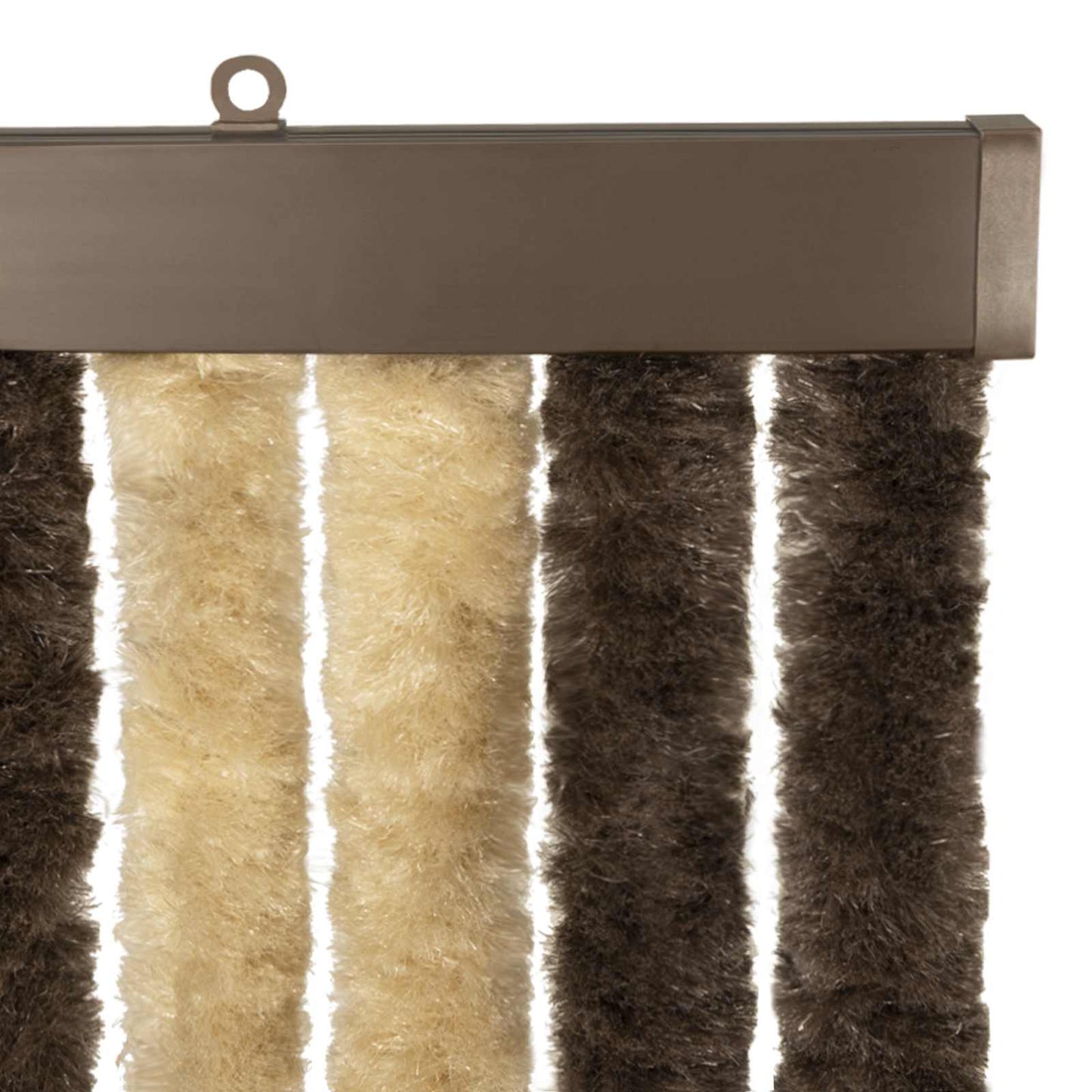 Insektgardin Chenille Mørkebrun og Beige 100 x 200 cm 100% PP