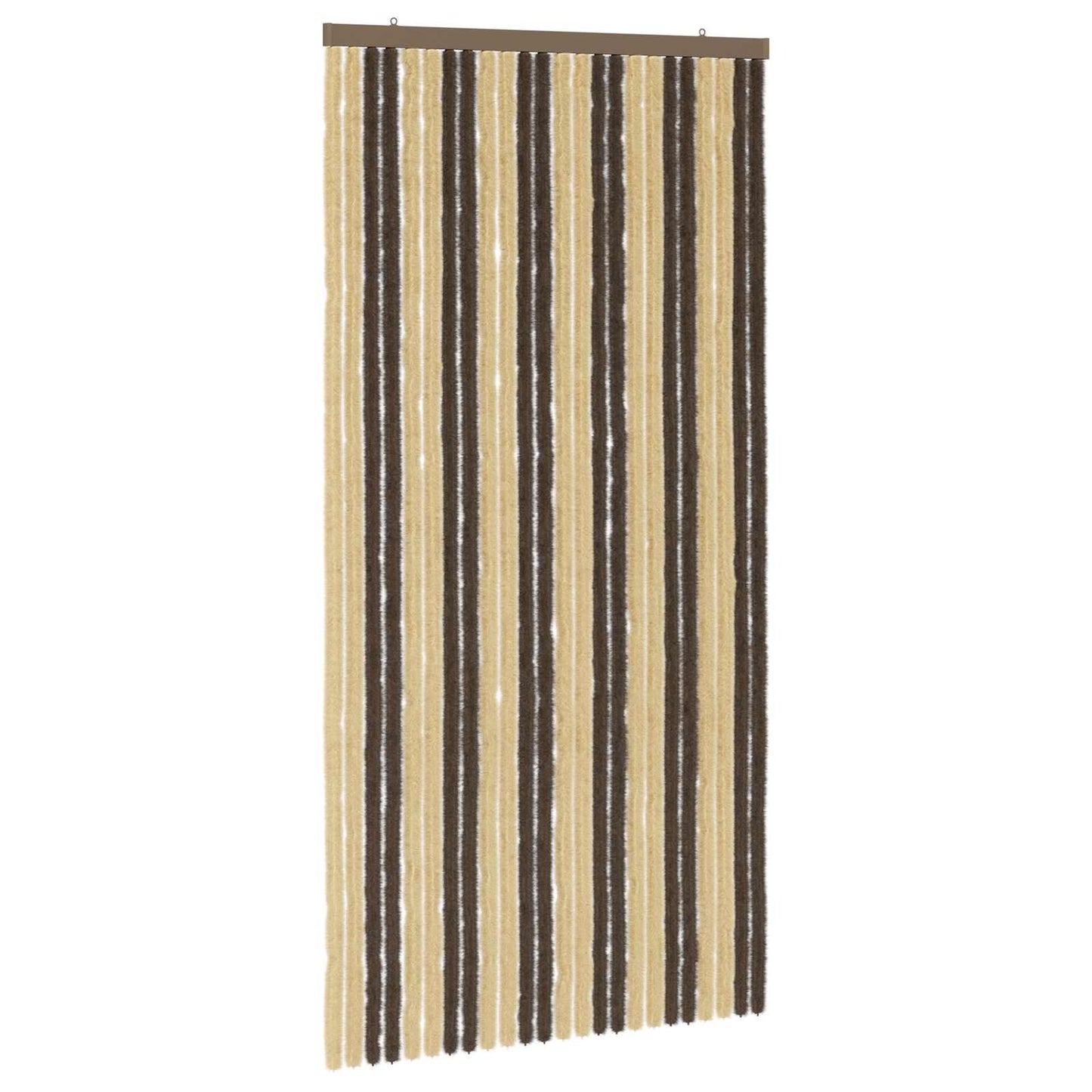 Insektgardin Chenille Mørkebrun og Beige 100 x 200 cm 100% PP
