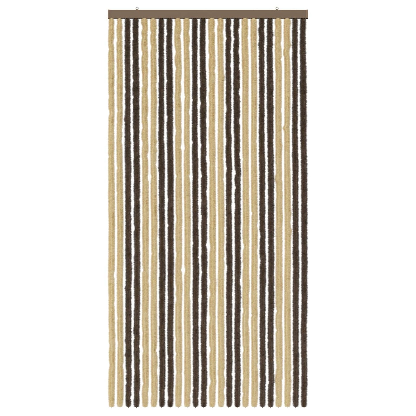 Insektgardin Chenille Mørkebrun og Beige 100 x 200 cm 100% PP