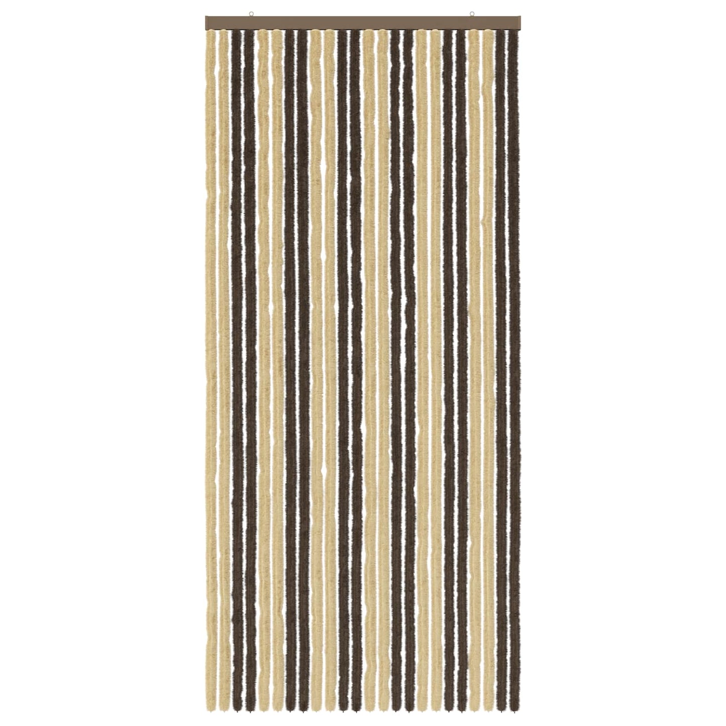 Insektgardin Chenille Mørkebrun og beige 100 x 220 cm 100% PP
