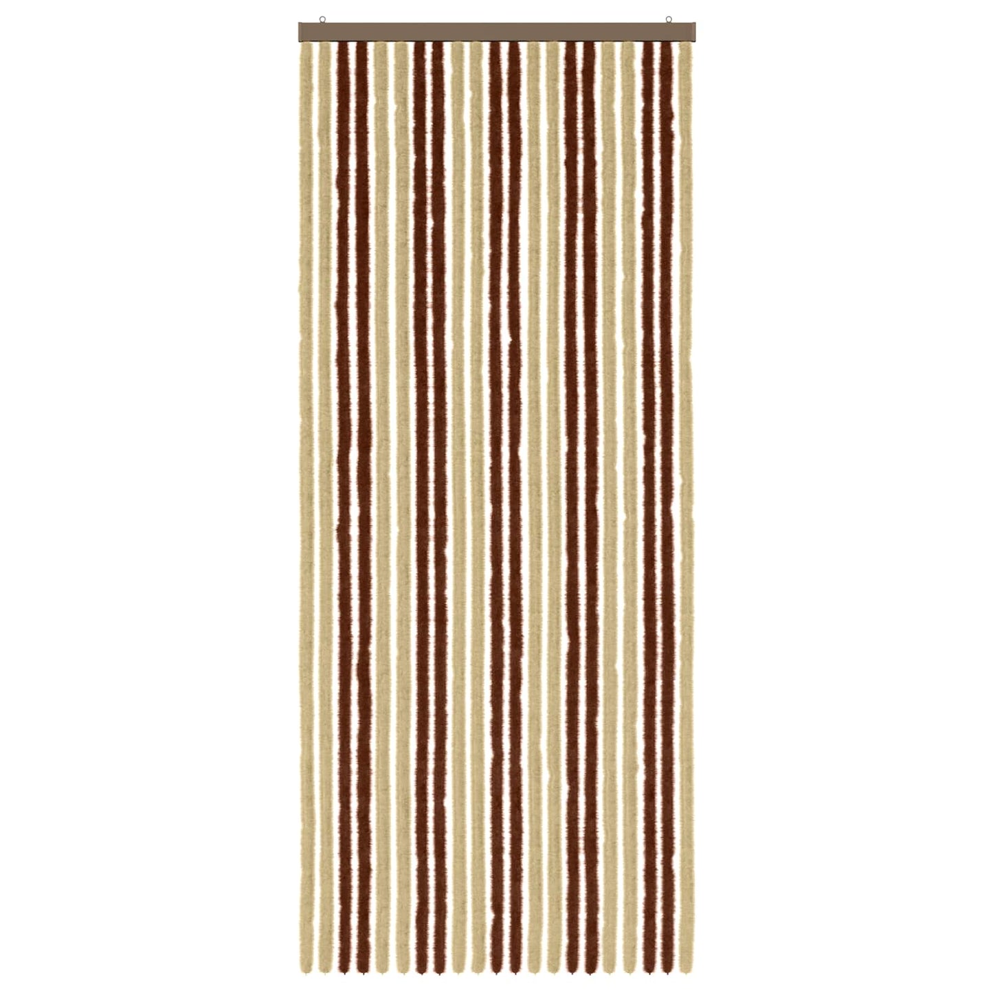 Insektgardin Chenille Brun og Beige 90 x 220 cm 100% PP