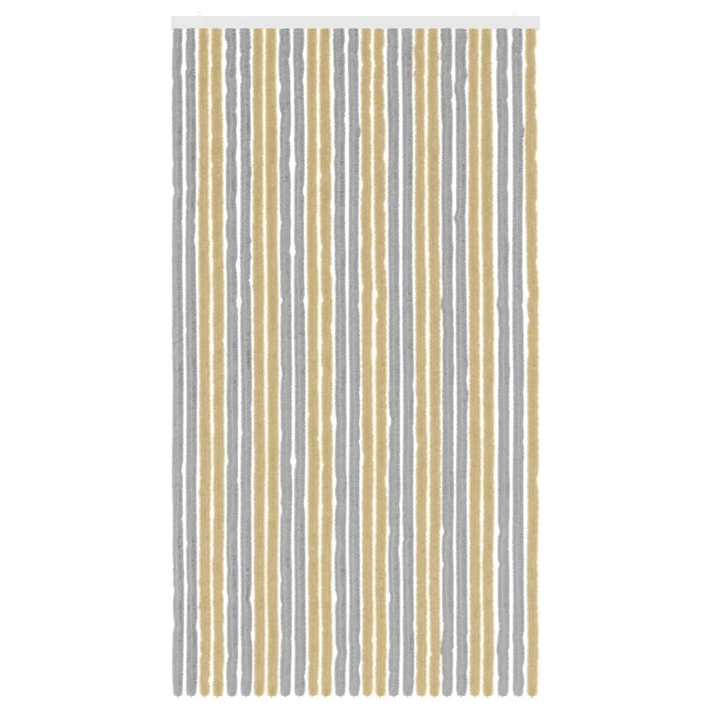 Insektgardin Chenille Grå og Beige 118 x 220 cm 100% PP