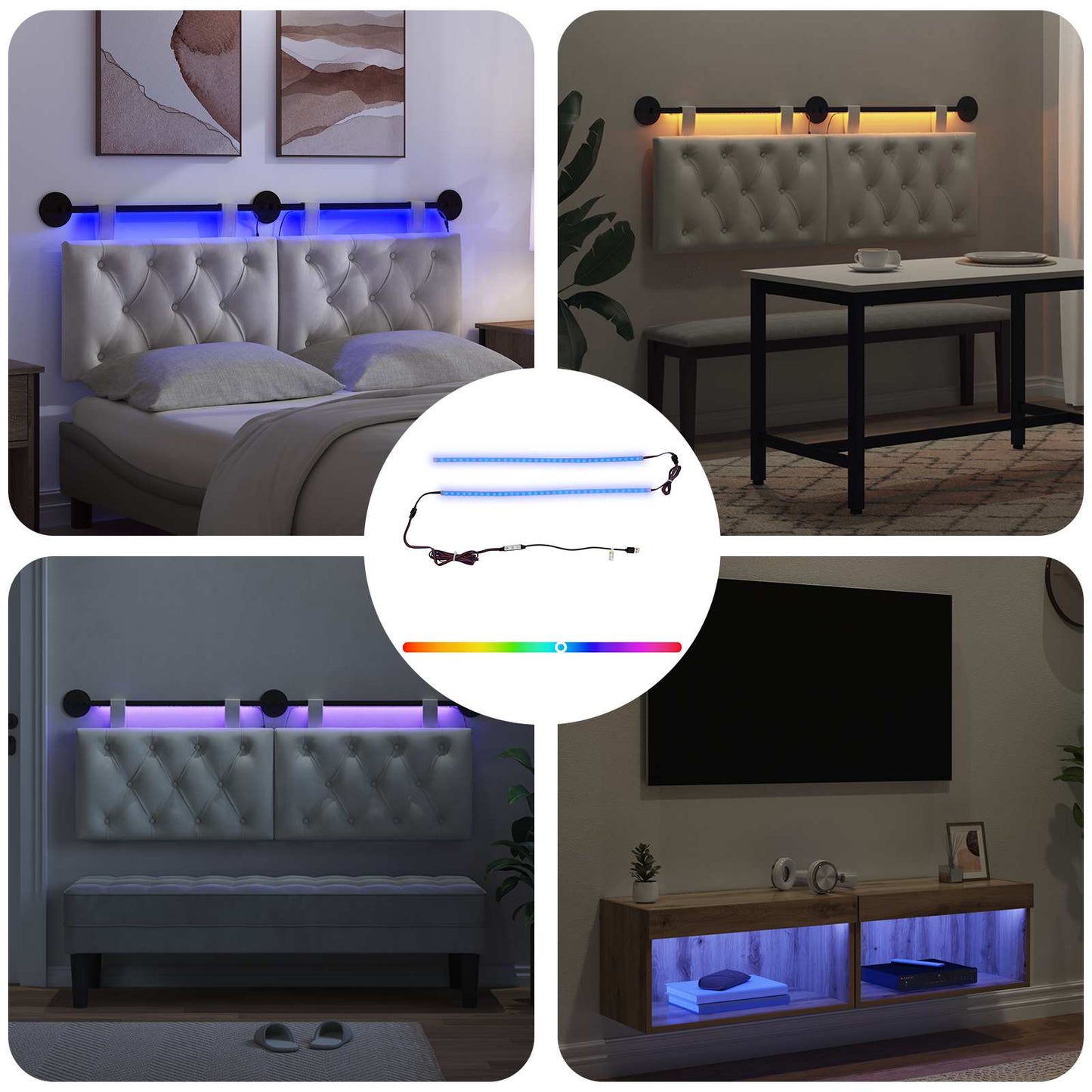 LED Stripe 110 cm Flerfarget PVC