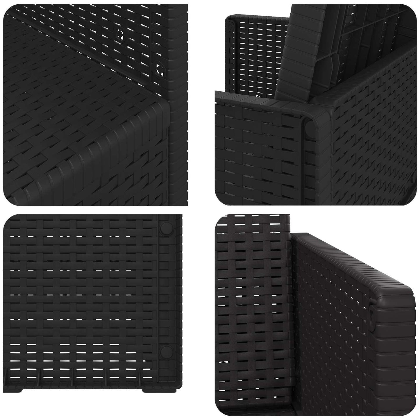 Hage Spise Stoler 2 pcs Antrasitt 53 x 47 x 88,5 cm PP