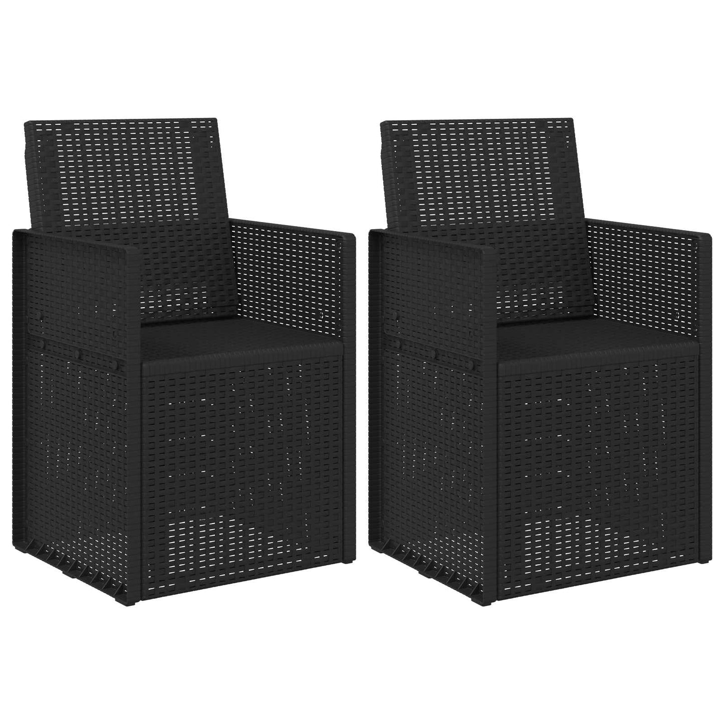 Hage Spise Stoler 2 pcs Antrasitt 53 x 47 x 88,5 cm PP