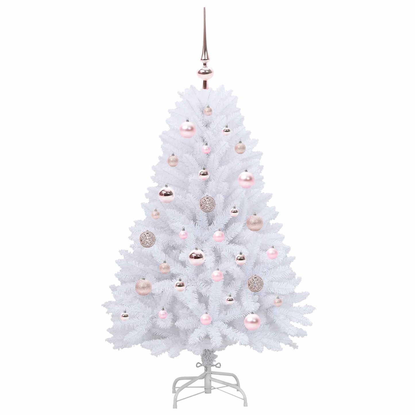 Kunstig sammensatt juletre med 150 LED Hvit 120 cm PVC og Stål