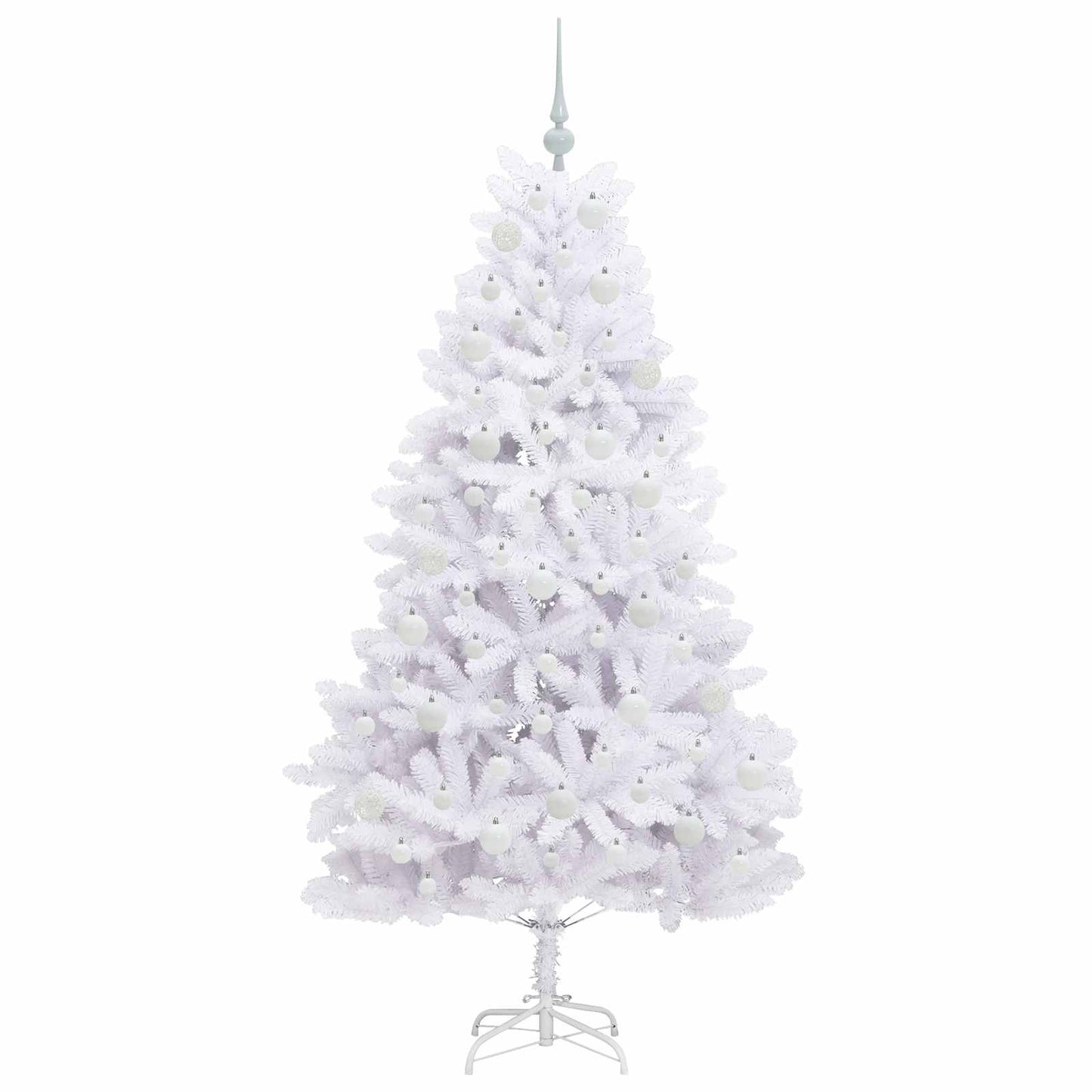 Kunstig sammensatt juletre med 300 LED Hvit 180 cm PVC og stål