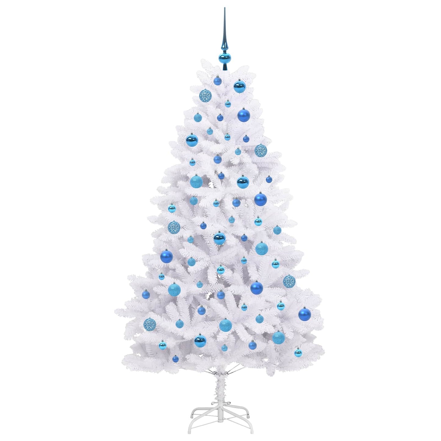 Kunstig sammensatt juletre med 300 LED Hvit 180 cm PVC og stål