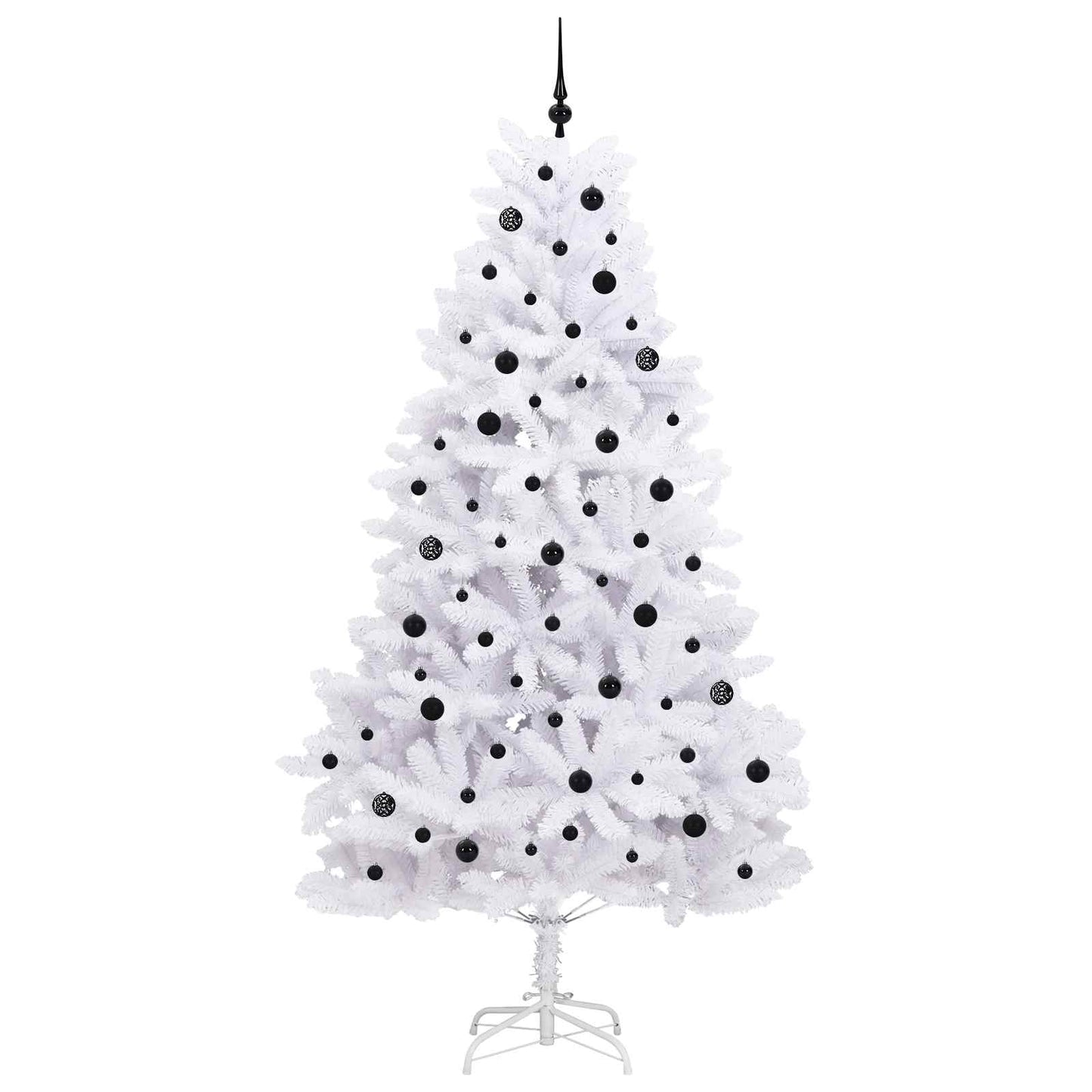 Kunstig sammensatt juletre med 300 LED Hvit 240 cm PVC og stål