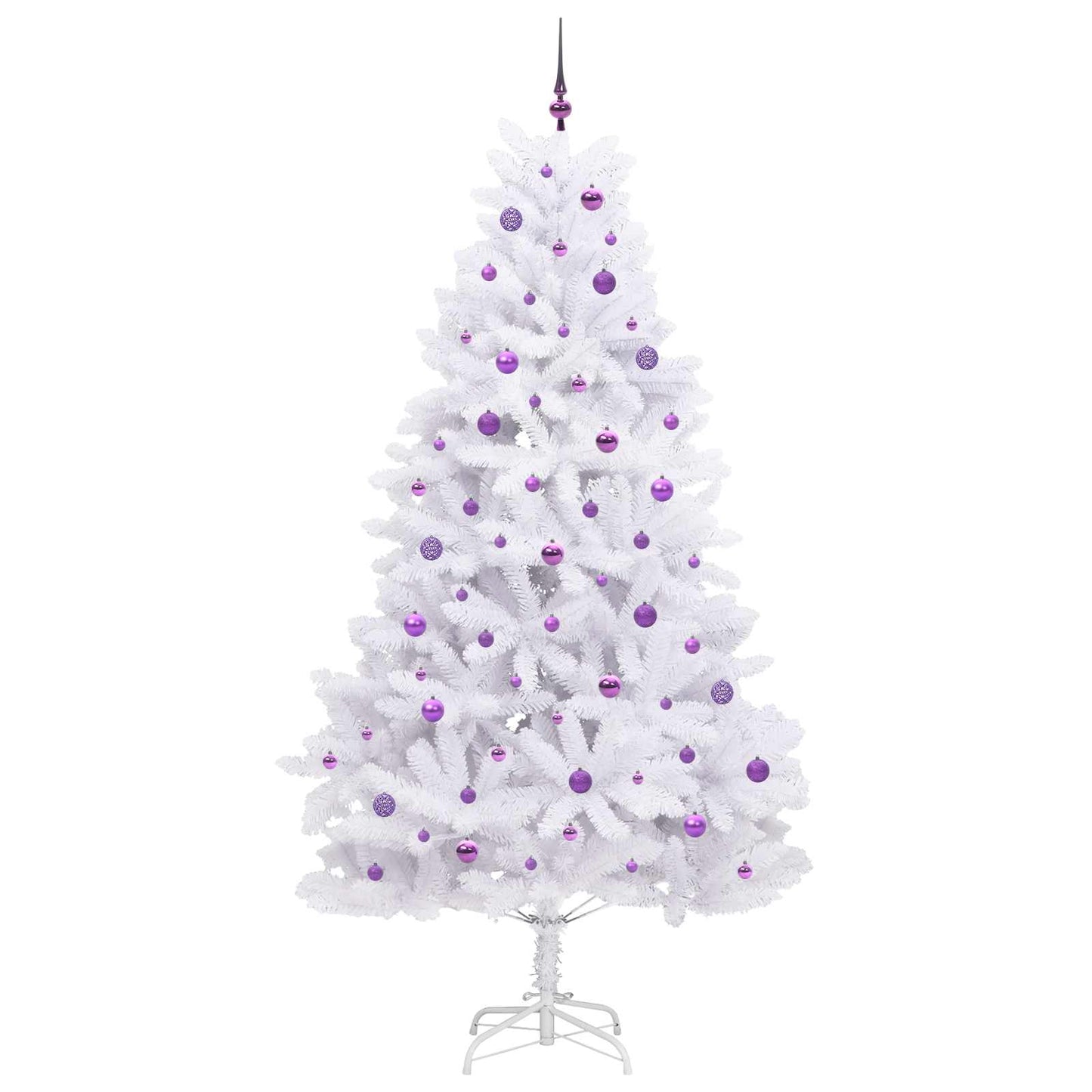 Kunstig sammensatt juletre med 300 LED Hvit 240 cm PVC og stål