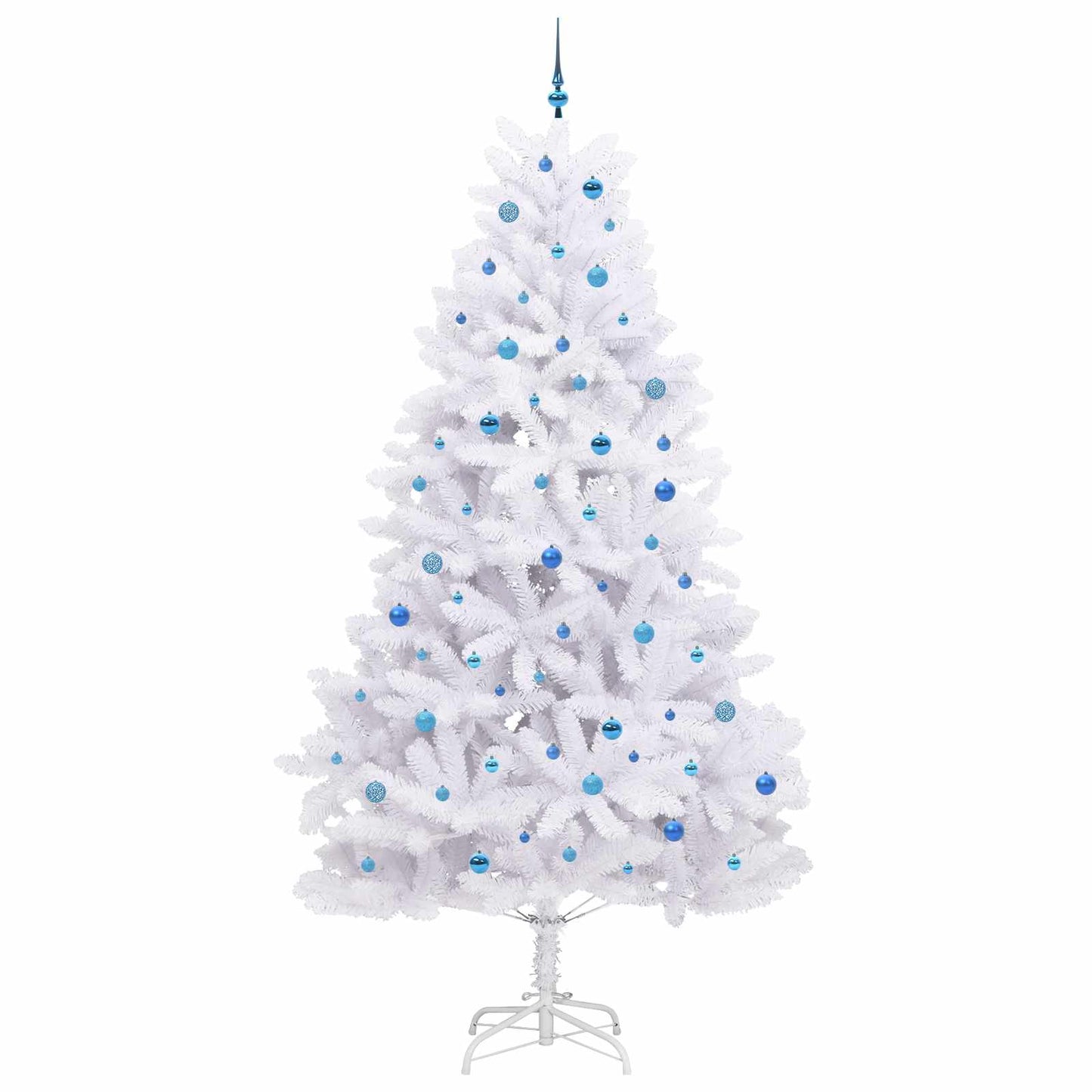 Kunstig sammensatt juletre med 300 LED Hvit 270 cm PVC og stål