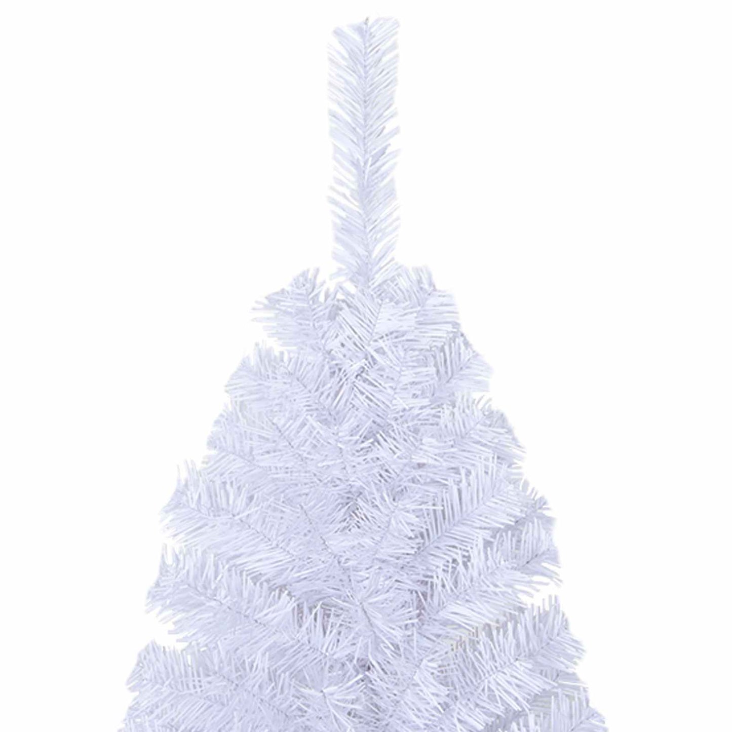 Kunstig juletre med 150 LED med stativ Hvit 120 cm PVC og stål