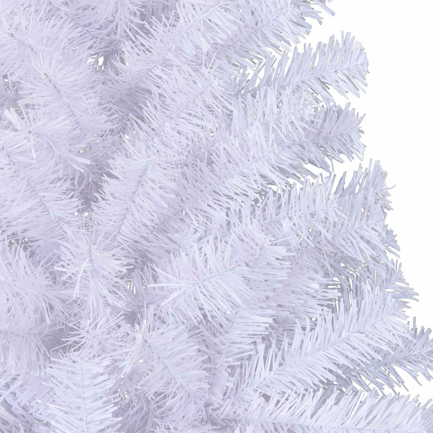 Kunstig juletre med 300 LED med stativ Hvit 240 cm PVC og stål