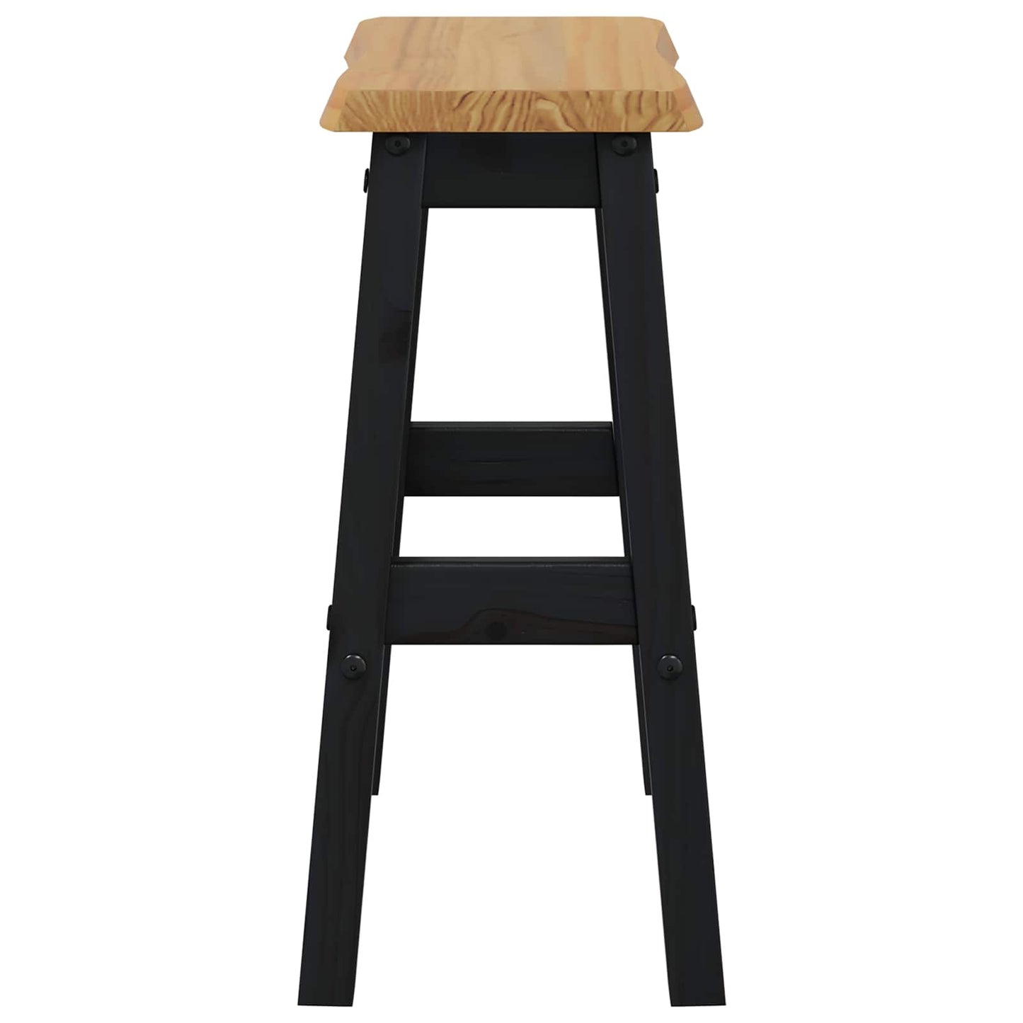Høy Barstol EKAI 2 pcs Svart 40 x 29 x 63 cm Heltre furu