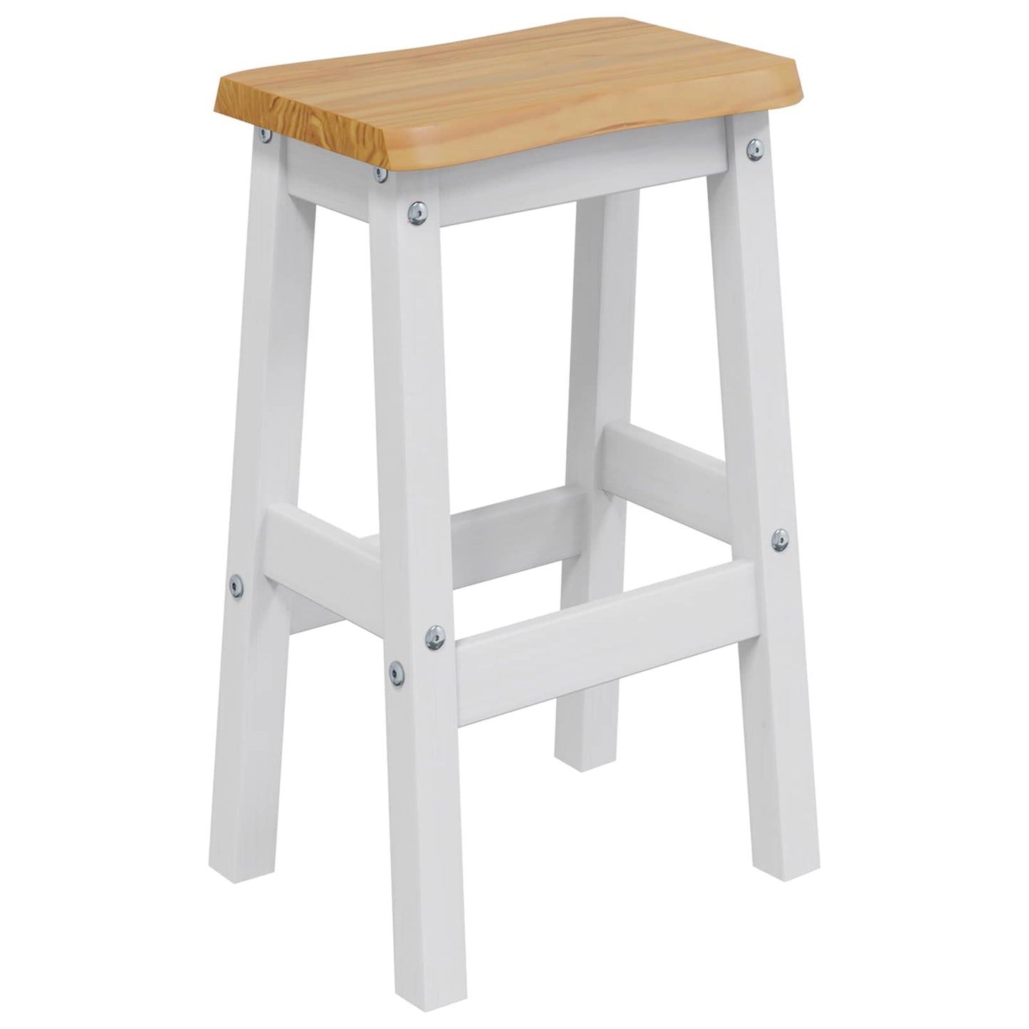 Høy Barstol EKAI 2 pcs Hvit 40 x 29 x 63 cm Heltre furu
