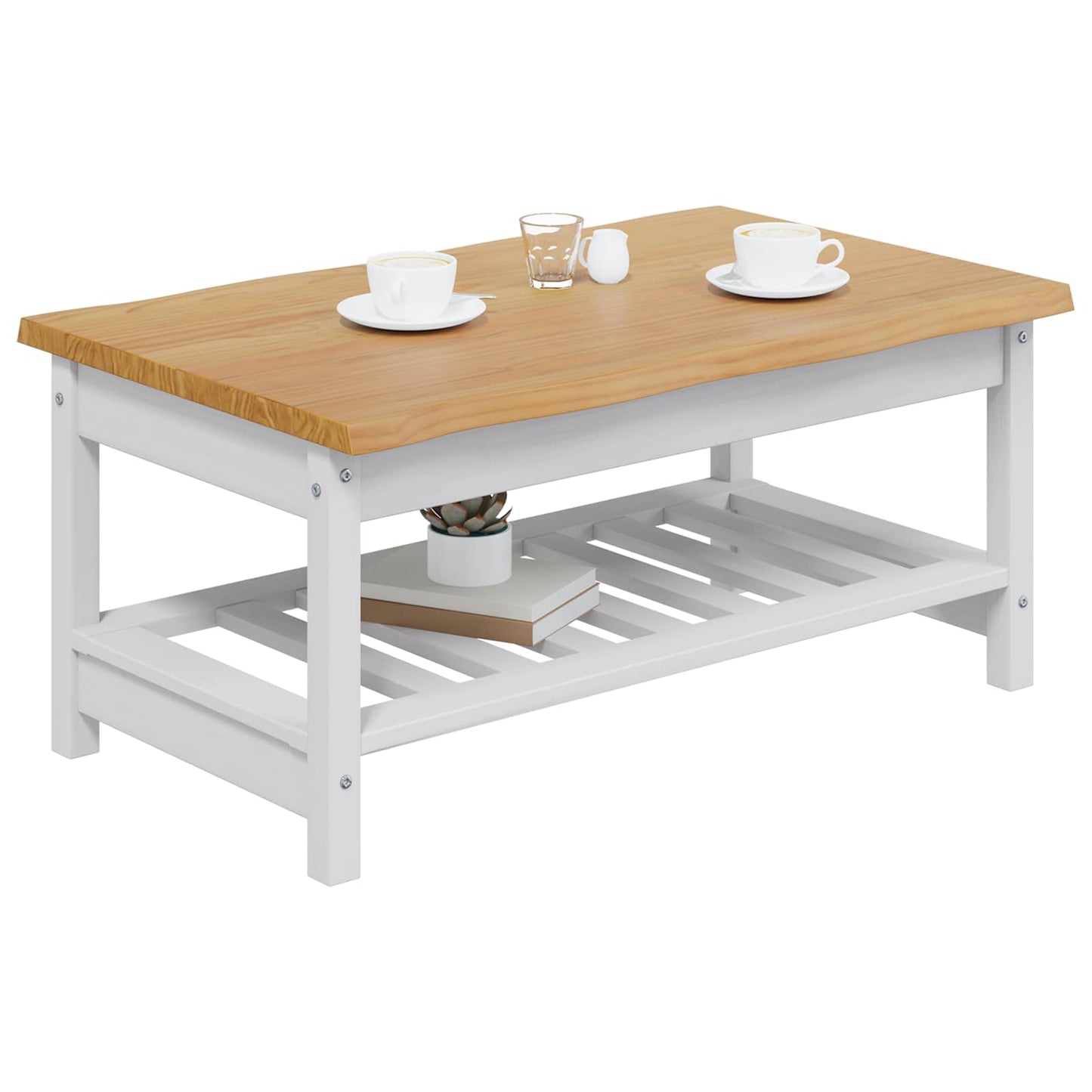 Kaffebord EKAI Hvit 100 x 60 x 45,5 cm Heltre furu