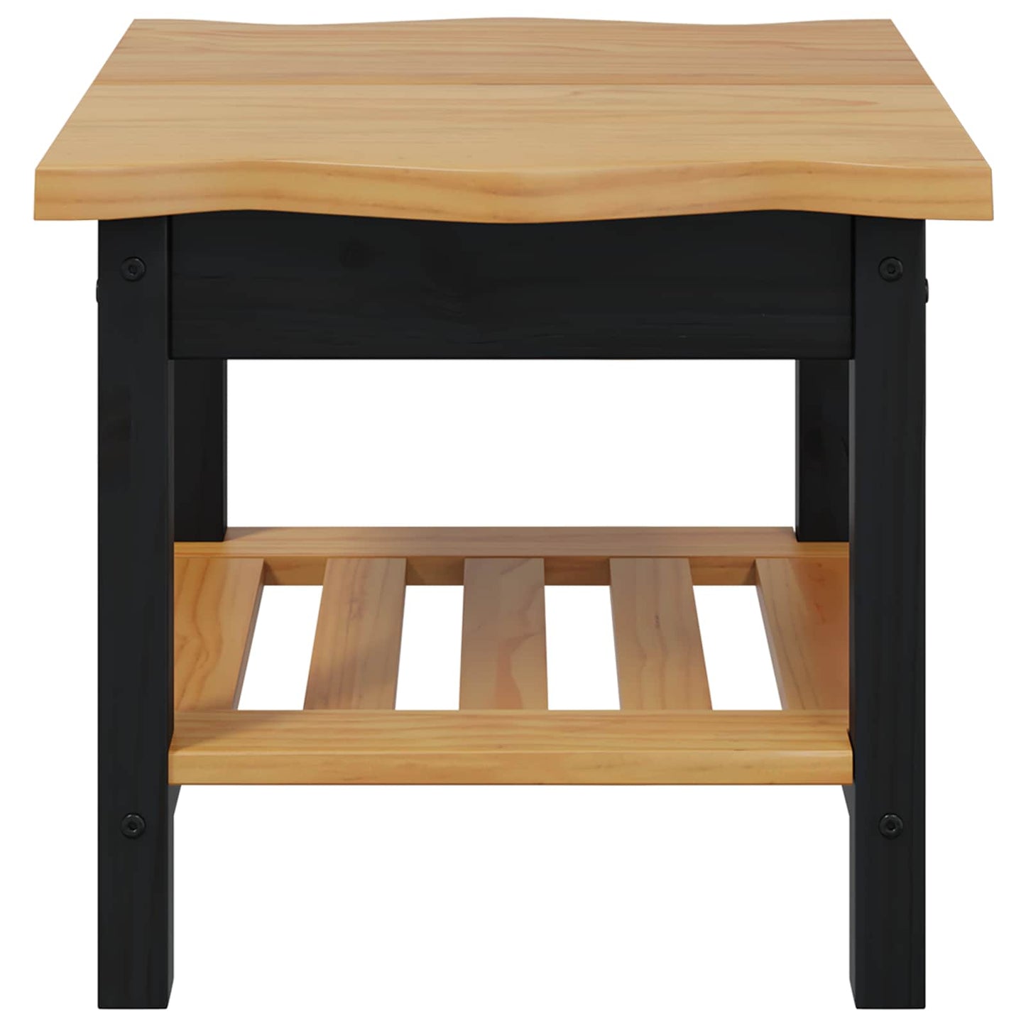 Sidetabell med hylle EKAI Svart 50 x 50 x 45,5 cm Heltre furu