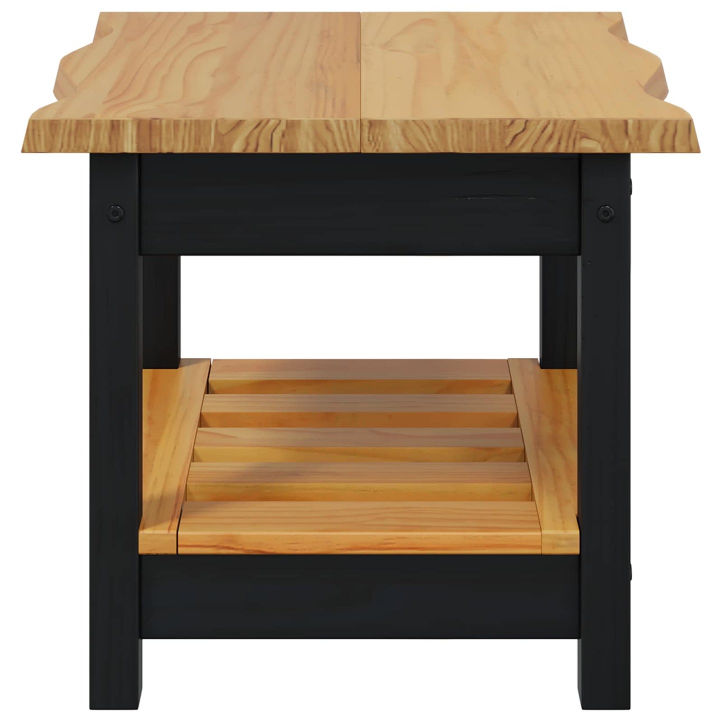 Sidetabell med hylle EKAI Svart 50 x 50 x 45,5 cm Heltre furu