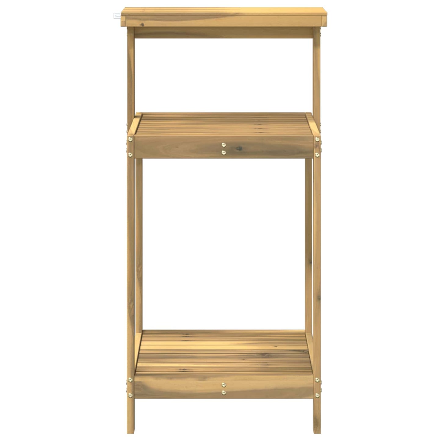 Utendørs pottingbenk 56,5 x 48,5 x 107 cm Solid akasietre Hvit