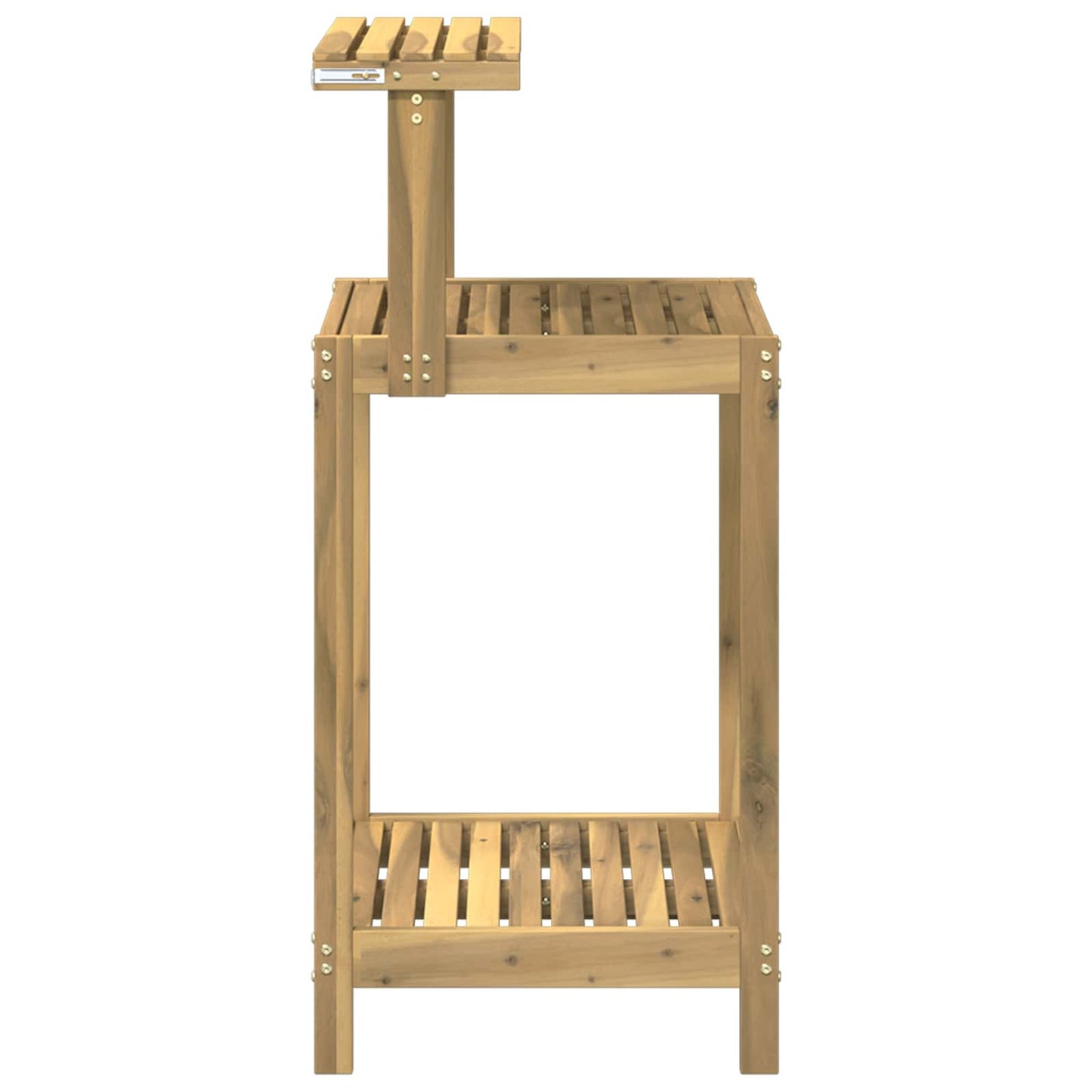 Utendørs pottingbenk 56,5 x 48,5 x 107 cm Solid akasietre Hvit