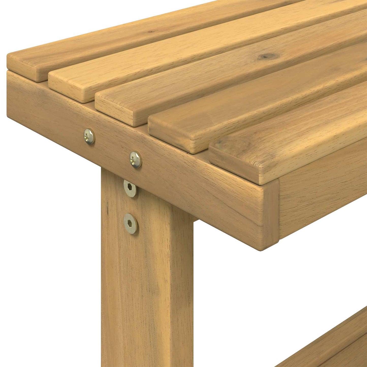 Utendørs pottingbenk 86,5 x 48,5 x 106 cm Solid akasietre Hvit