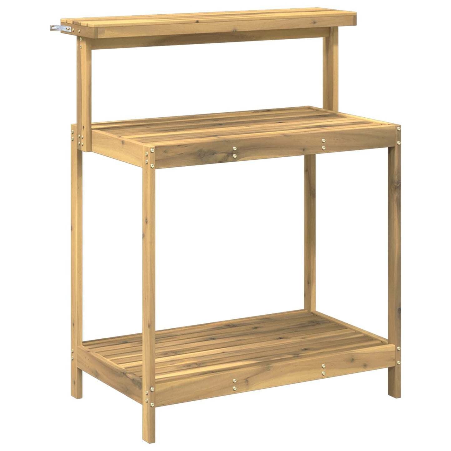 Utendørs pottingbenk 86,5 x 48,5 x 106 cm Solid akasietre Hvit