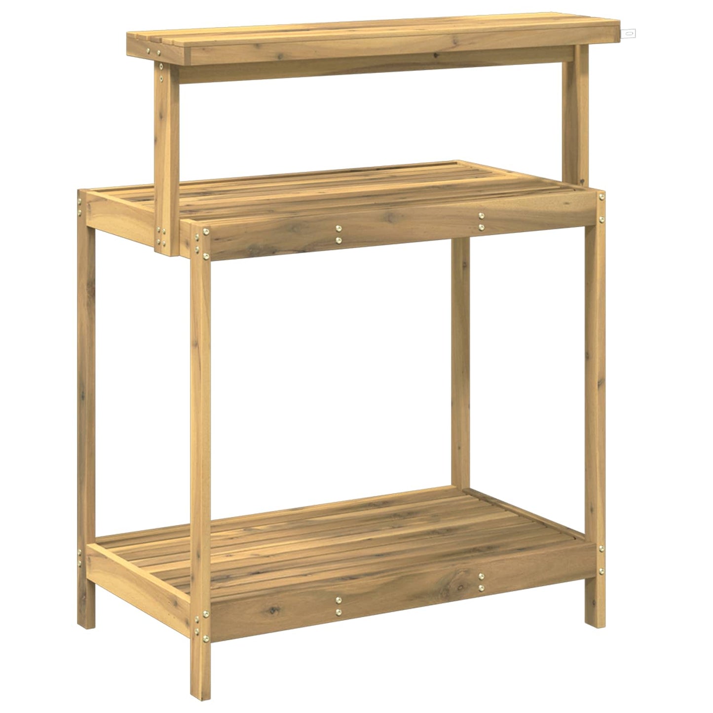 Utendørs pottingbenk 86,5 x 48,5 x 106 cm Solid akasietre Hvit