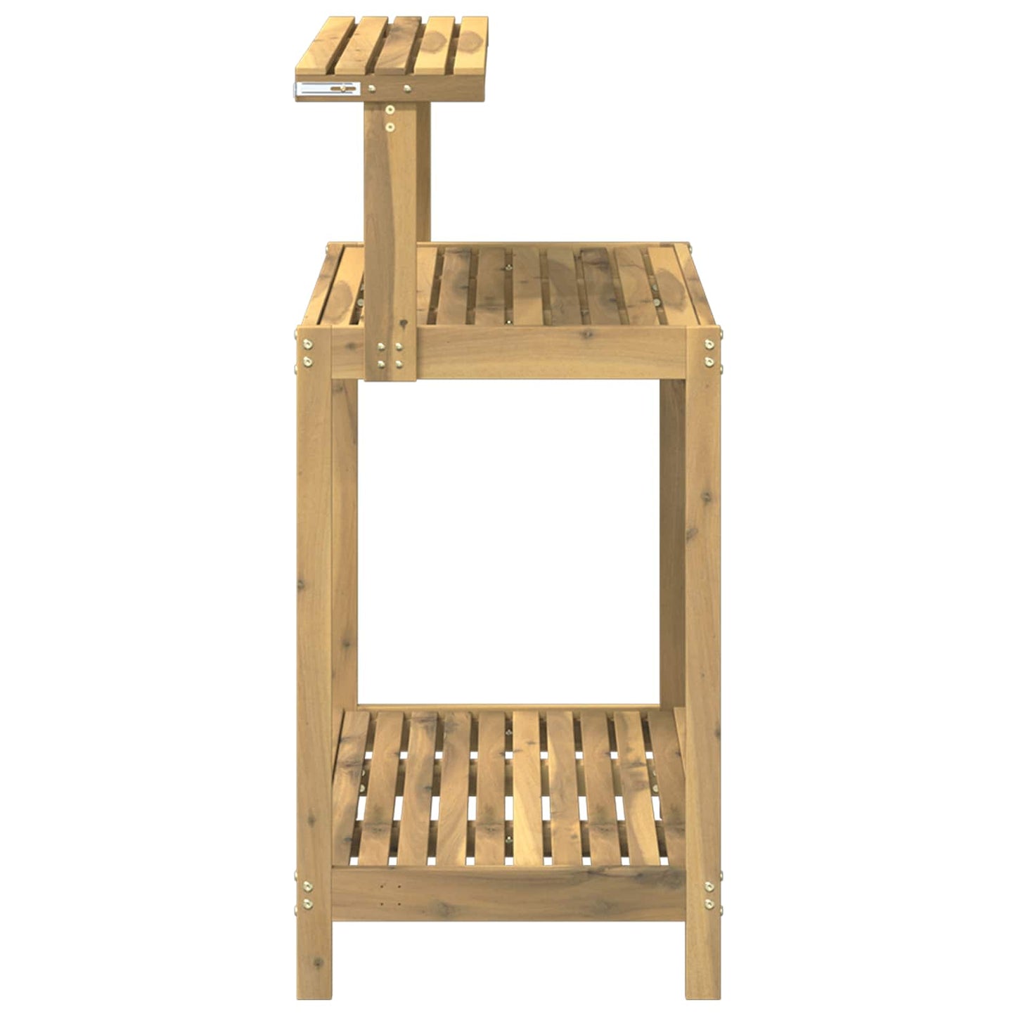 Utendørs pottingbenk 86,5 x 48,5 x 106 cm Solid akasietre Hvit