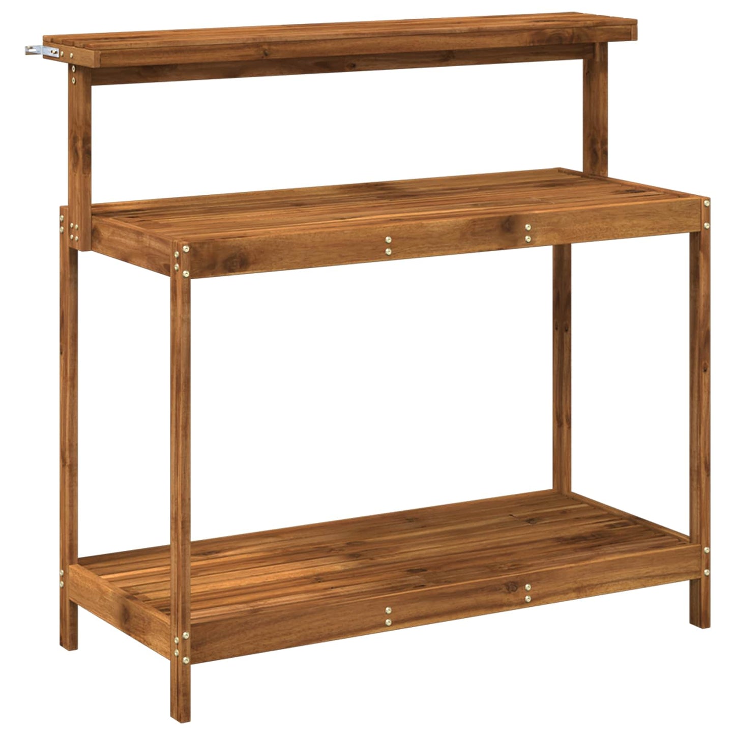Utendørs pottingbenk 111,5 x 48,5 x 107 cm Solid akasietre