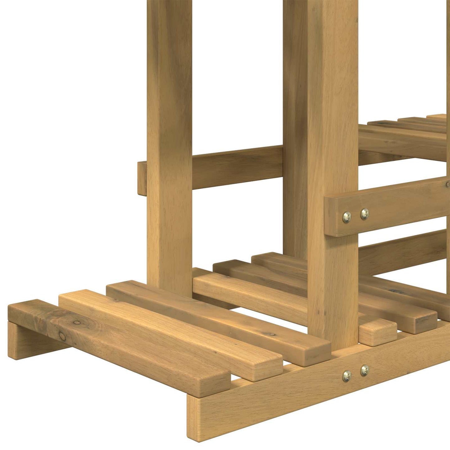 Planteholder Hvit 93,5 x 25 x 91,5 cm Solid akasietre