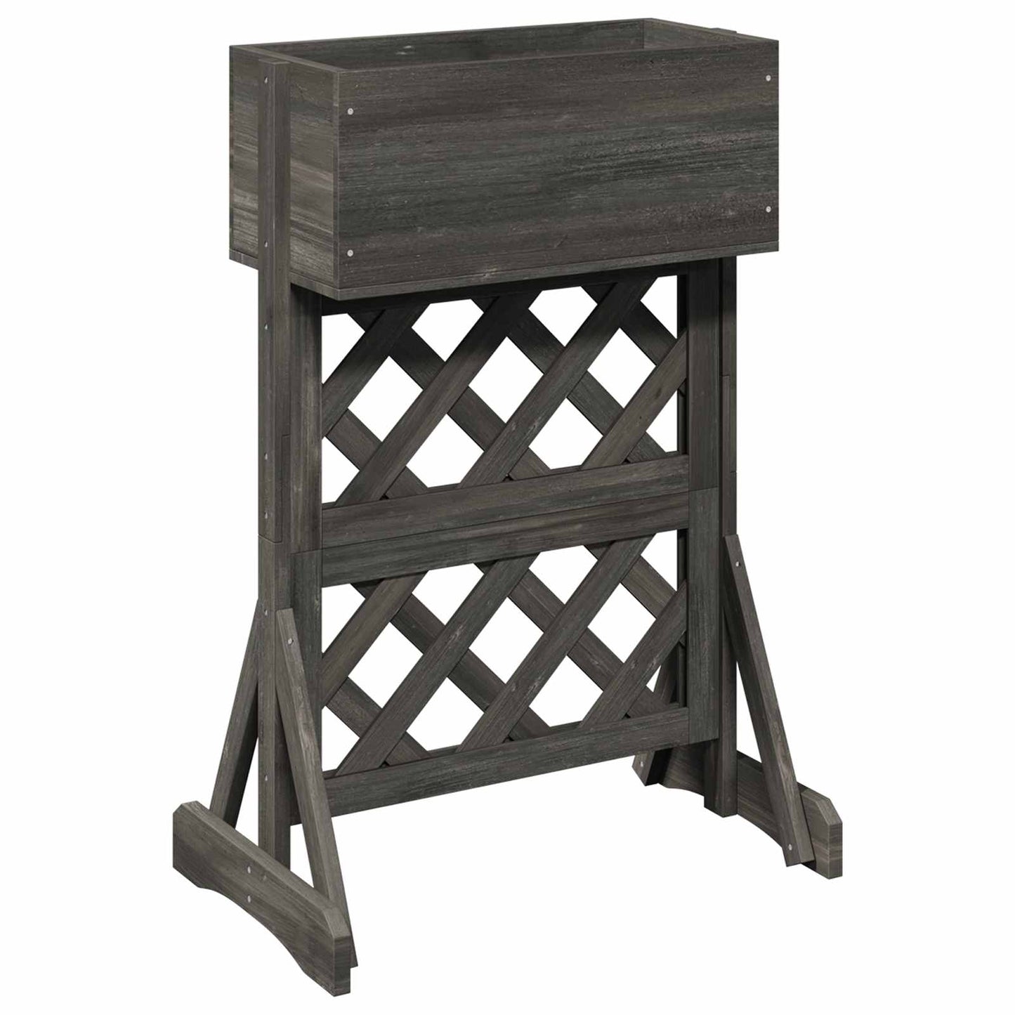 Vertikal hageblomsttrellis Grå 48 x 30 x 70,5 cm