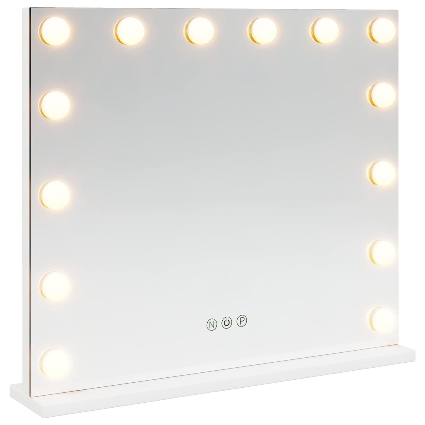 LED Sminkespeil Hvit 50 x 10 x 44 cm Glass og Stål vidaXL