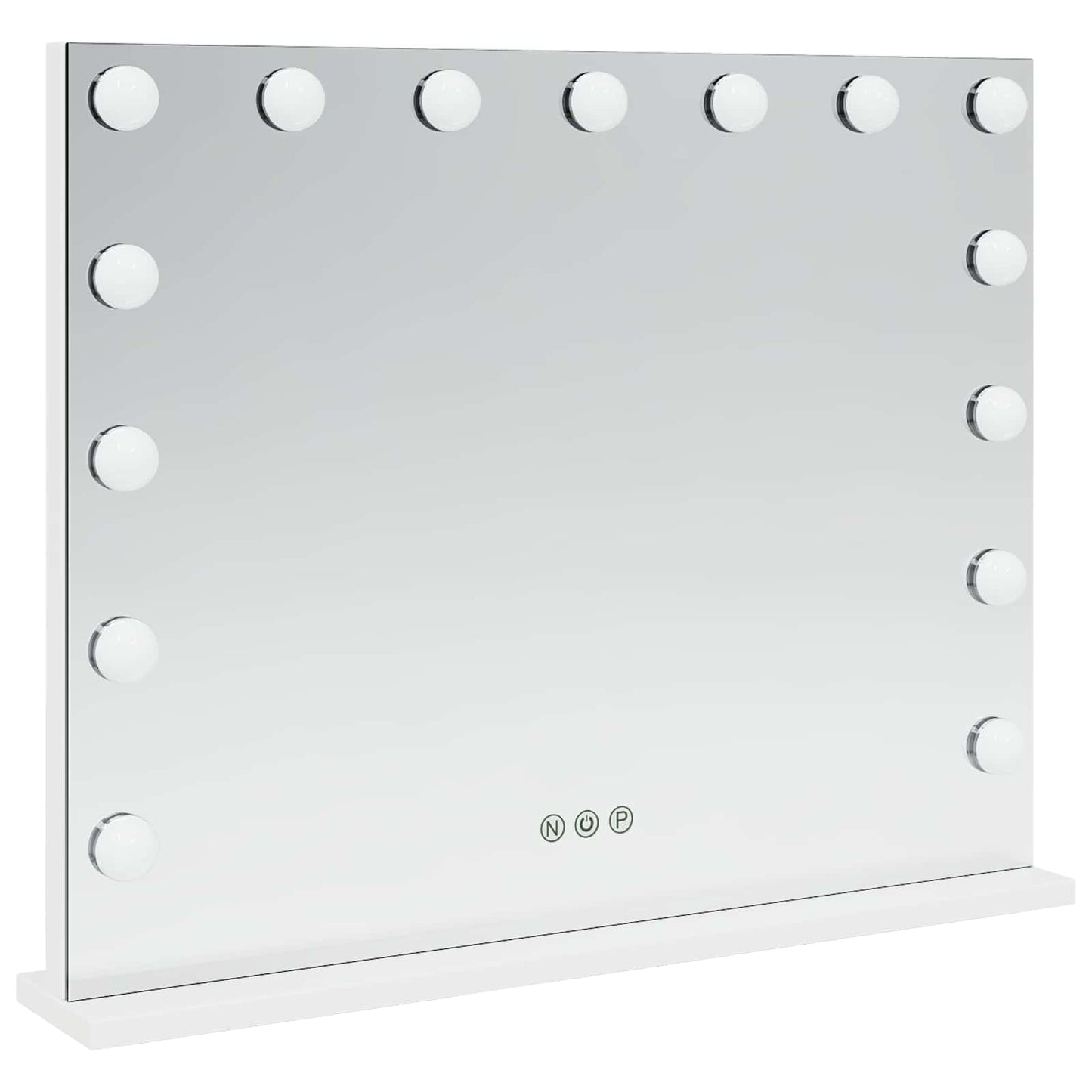 LED Sminkespeil Hvit 58 x 10 x 47 cm Glass og Stål vidaXL