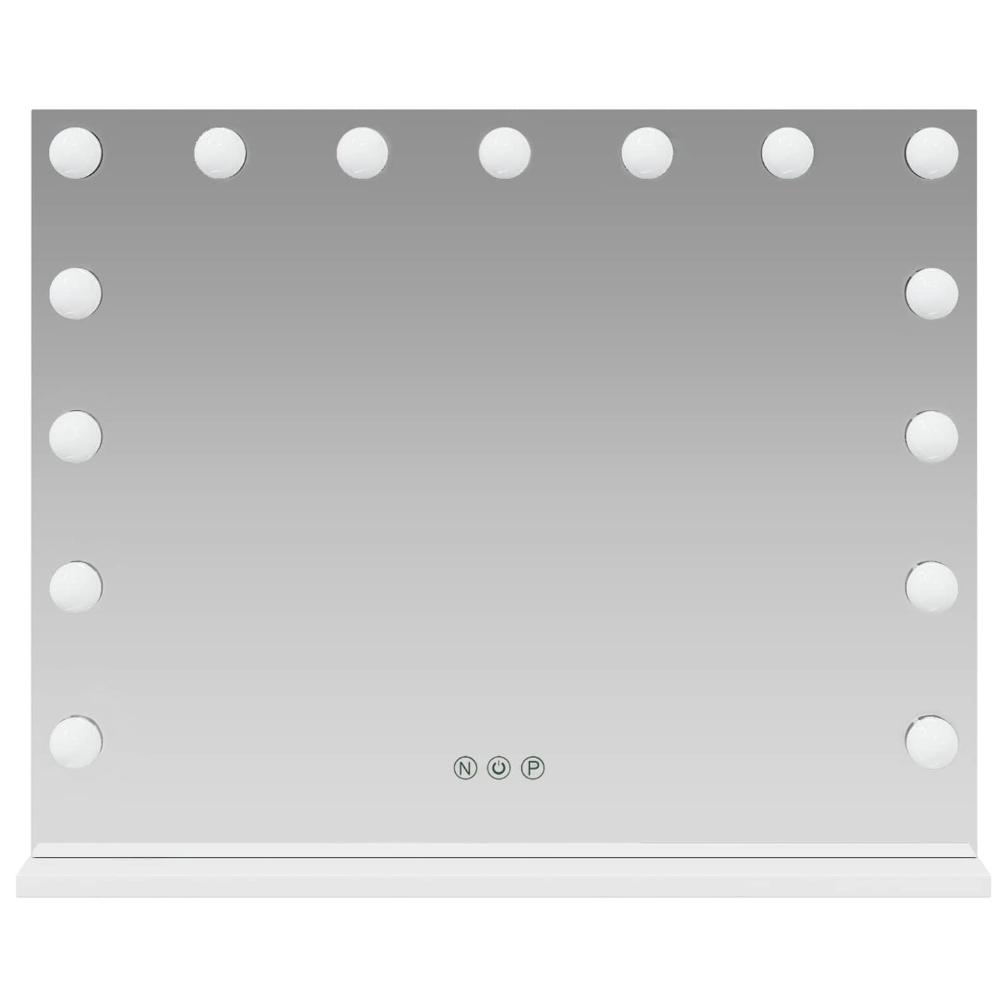 LED Sminkespeil Hvit 58 x 10 x 47 cm Glass og Stål vidaXL