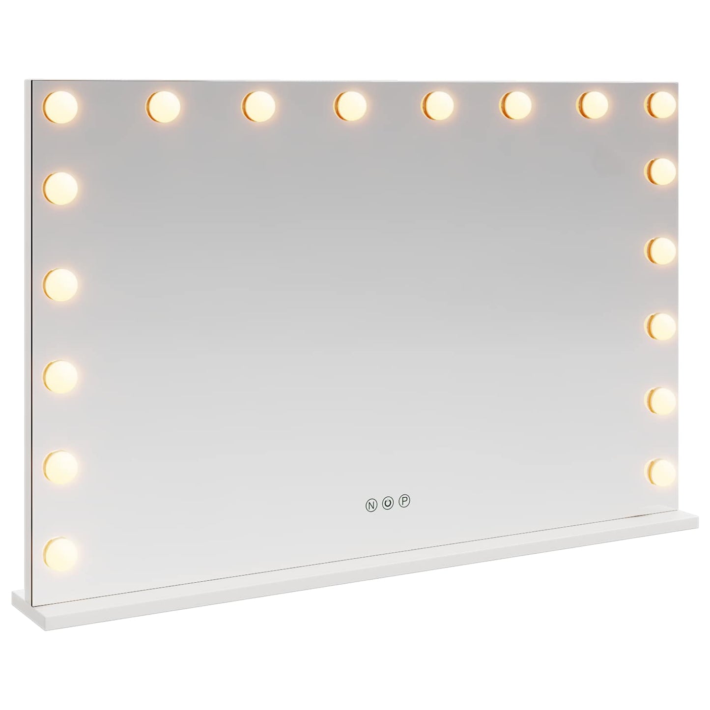 LED Sminkespeil Hvit 80 x 10 x 52,5 cm Glass og Stål vidaXL