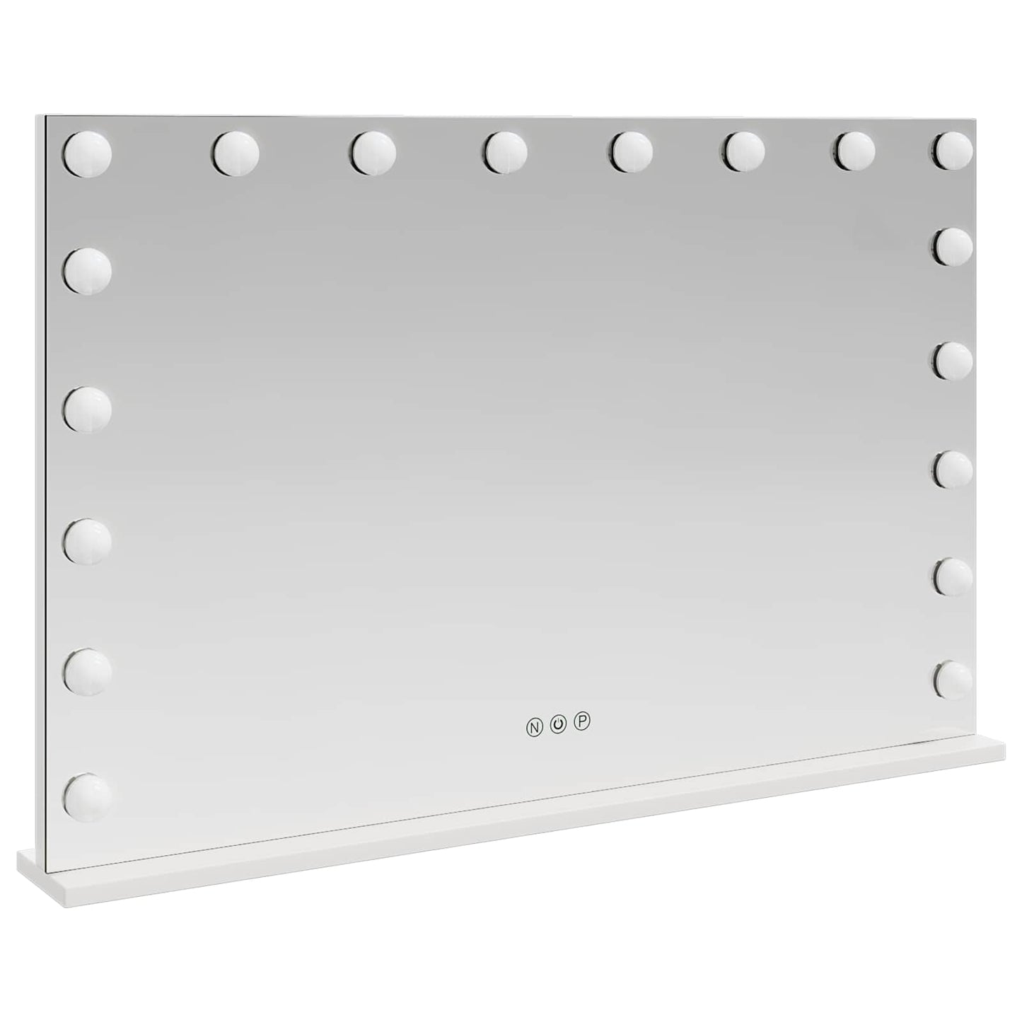 LED Sminkespeil Hvit 80 x 10 x 52,5 cm Glass og Stål vidaXL